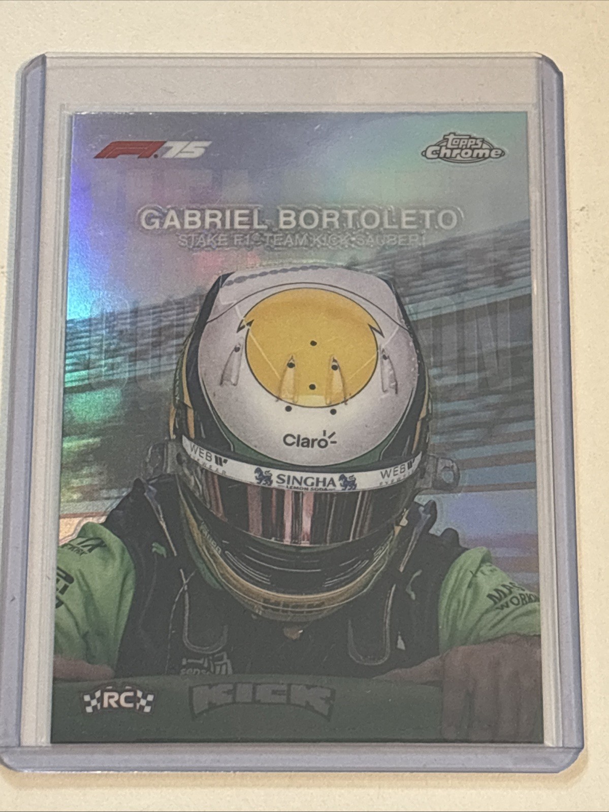 2025 Topps Chrome Formula 1 – Helmet Collection Gabriel Bortoleto #HC-10 (RC)