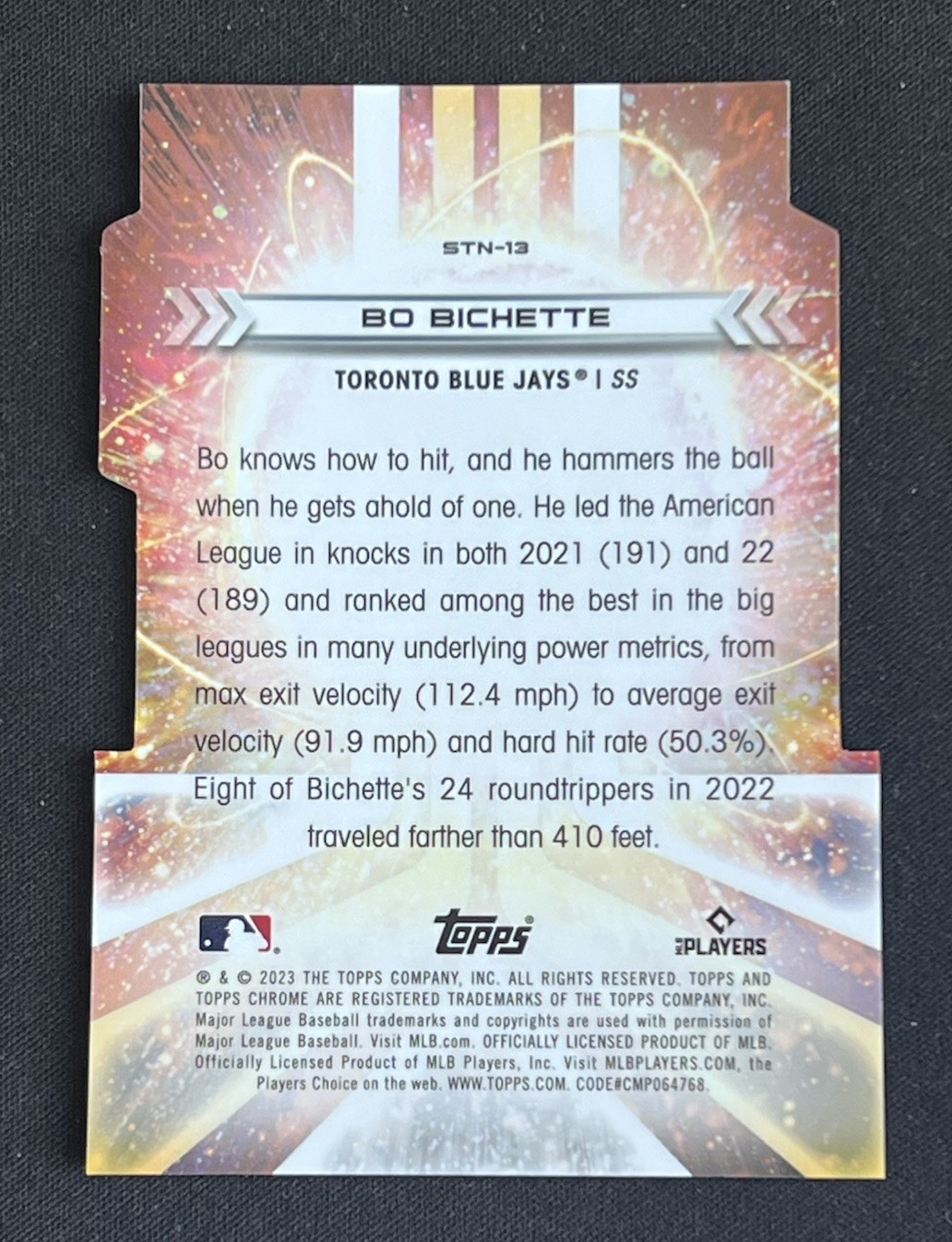Bo Bichette 2023 Topps Cosmic Chrome Stella Nova #STN-13