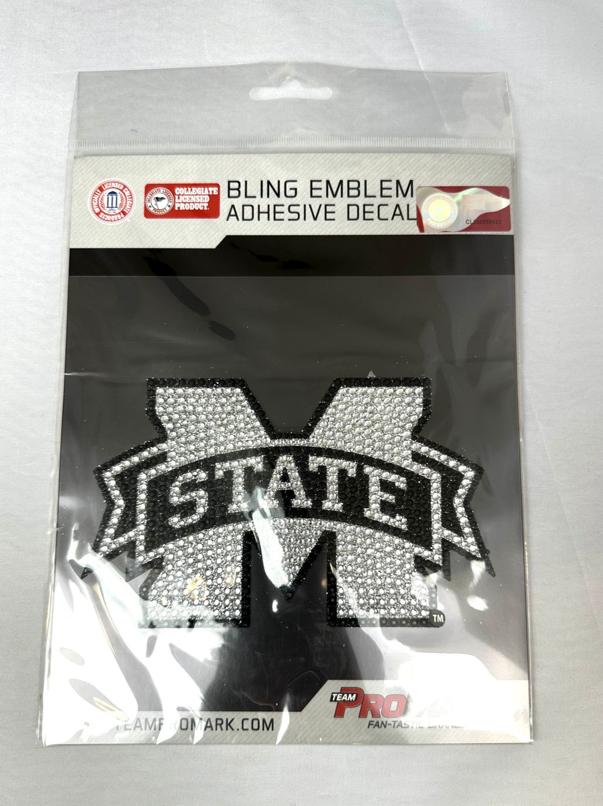 Mississippi State Bling Decal Auto NCAA Team Sparkle Glitter Car Emblem