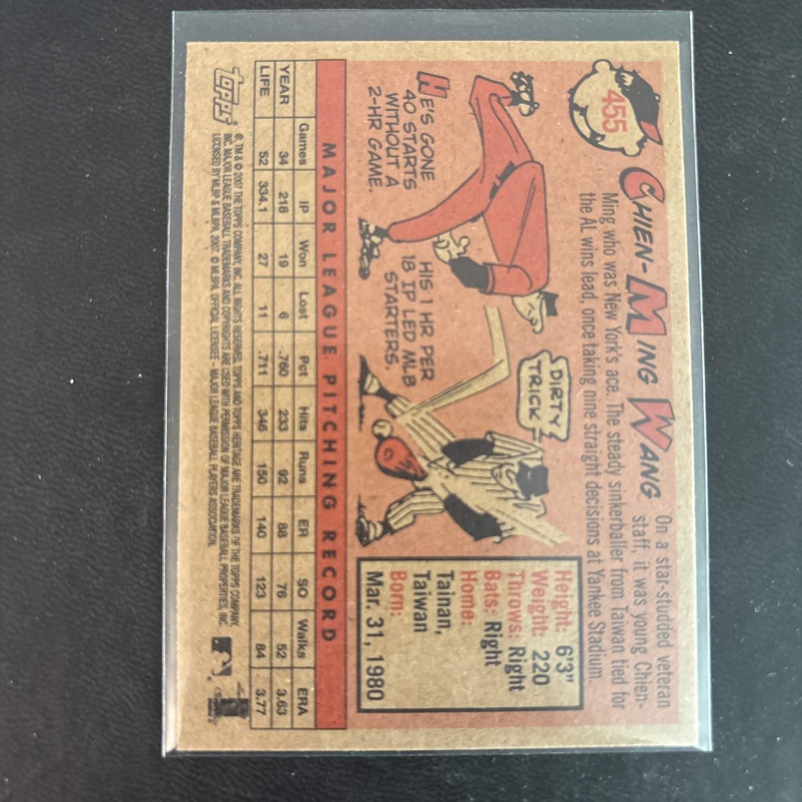 2007 Topps Heritage – Chien-Ming Wang #455 SP