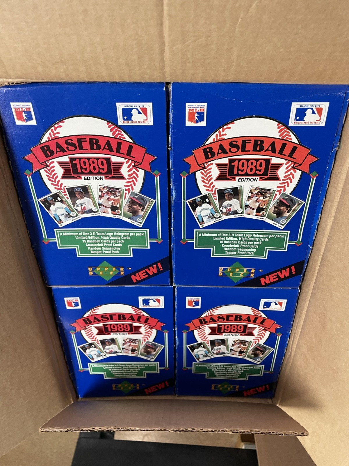 1989 Upper Deck Baseball Series 1 Wax Box 36 Packs From Sealed Case LOW SERIES