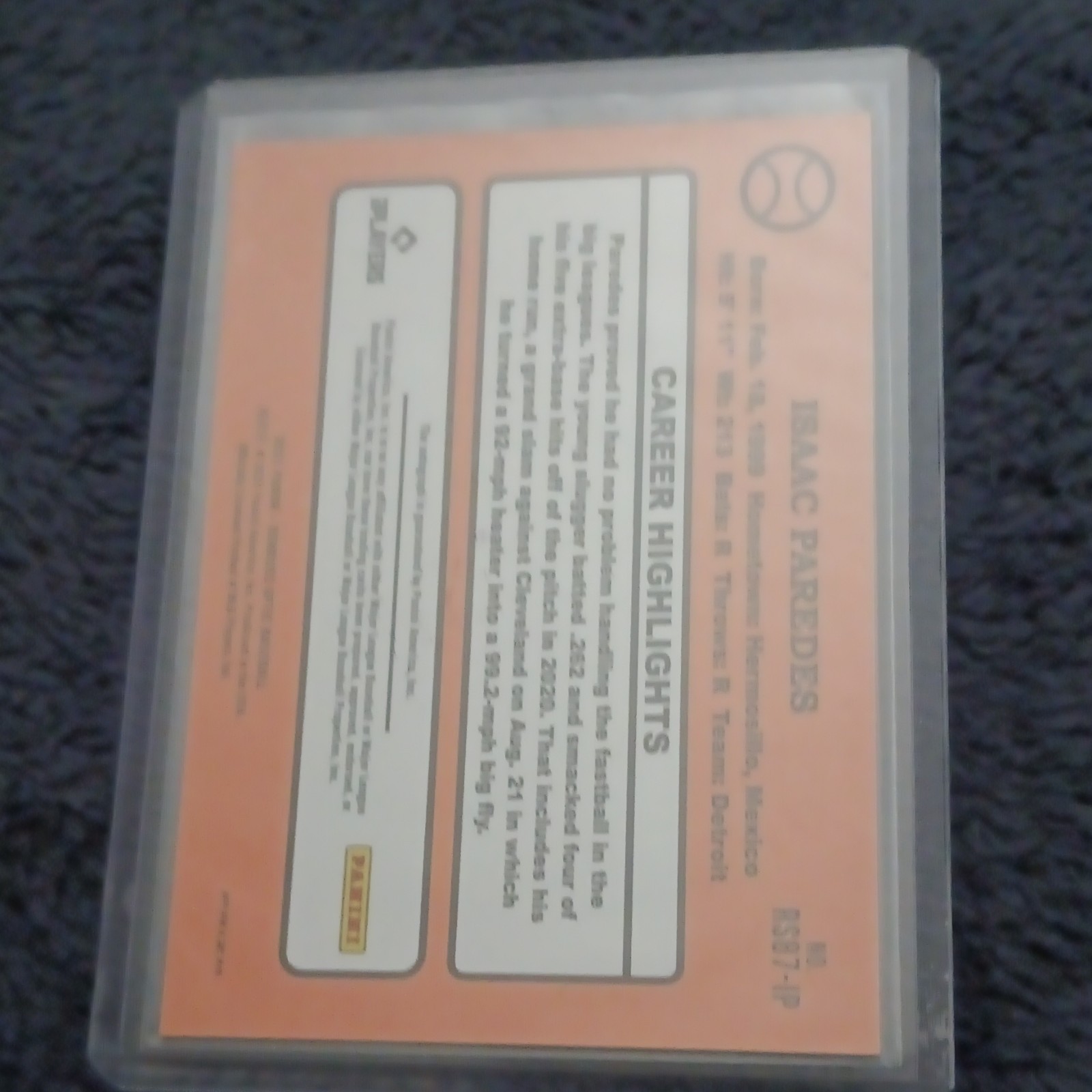 Panini 2021 Donruss Optic Retro 1987 Signatures Isaac Paredes Auto #RS87-IP
