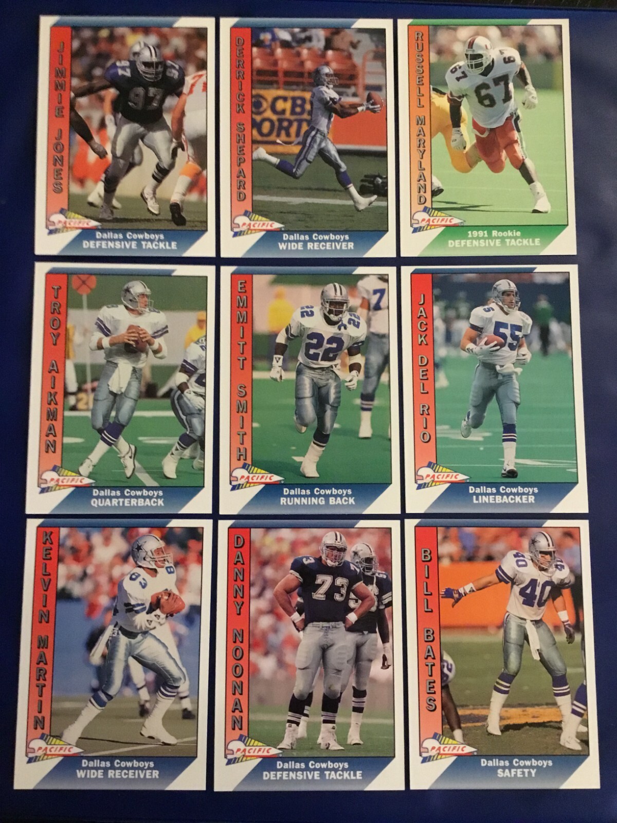 1991 Pacific DALLAS COWBOYS Complete Team Set 20 SMITH, IRVIN, AIKMAN Hot $$