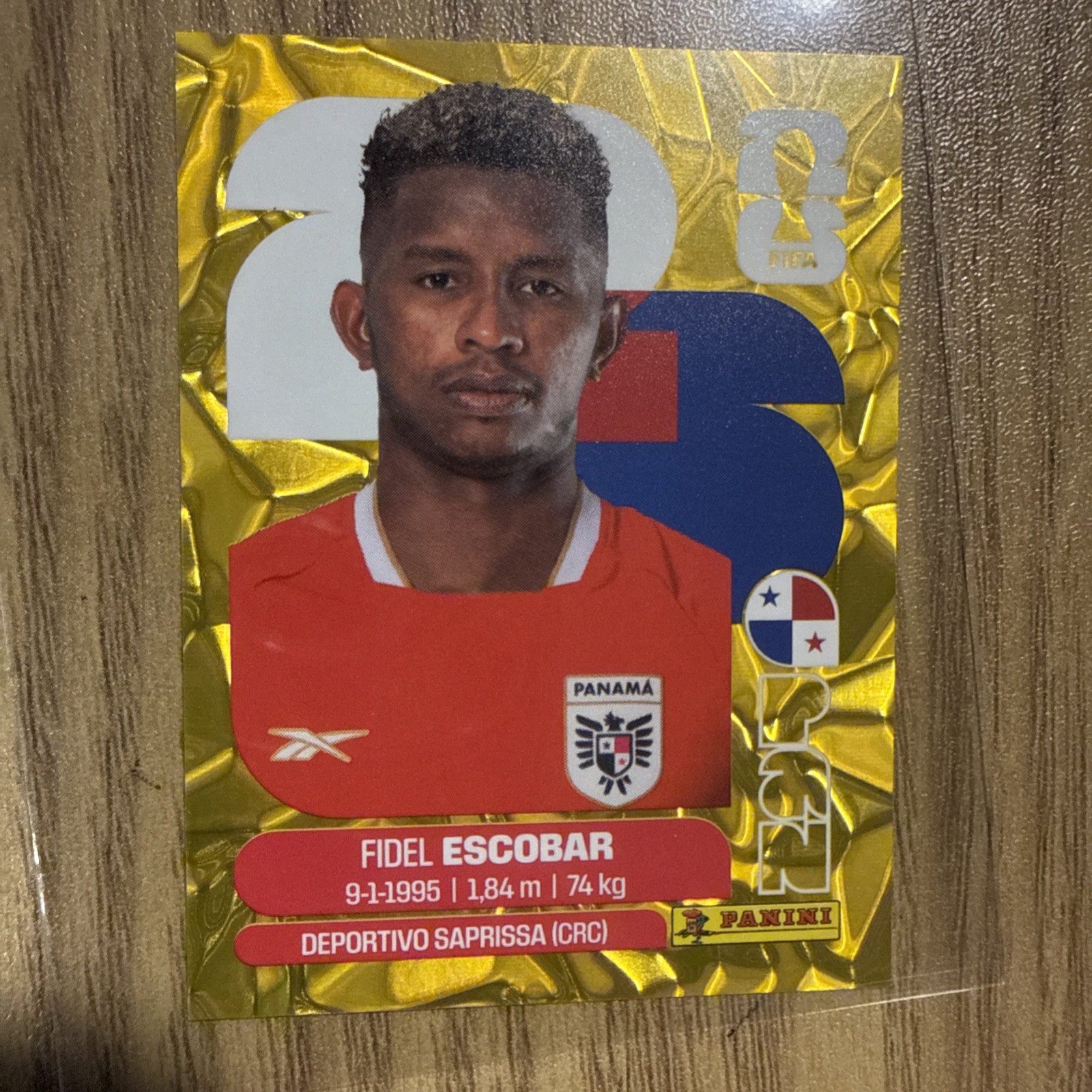 Panini FIFA WC 2026 Stickers-Exclusive Gold Crumple-PAN Panama- Pick Yours