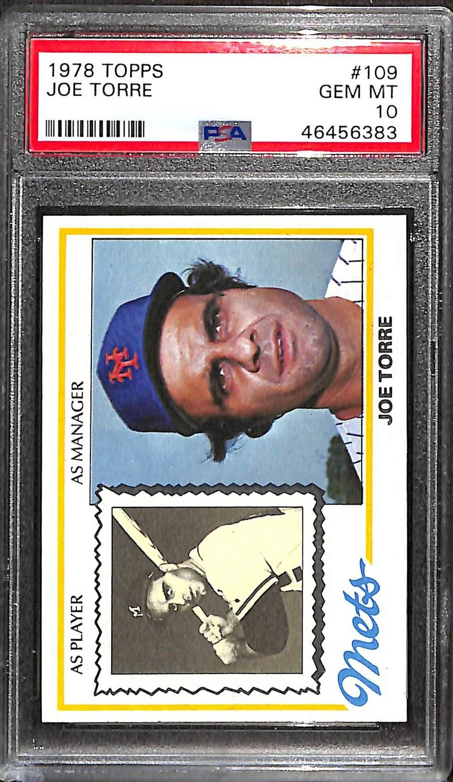 1978 Topps #109 JOE TORRE PSA 10 GEM-MT 46456383