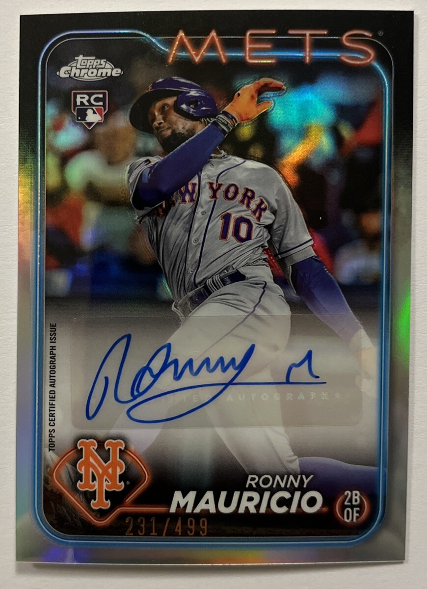 2024 Topps Chrome Update Ronny Mauricio Rookie Refractor Auto #’d /499 AC-RM Met