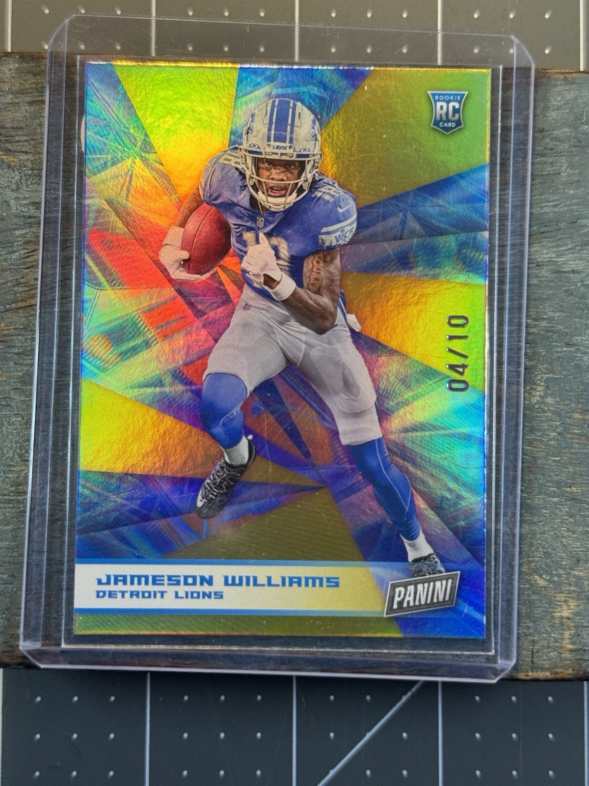 Jameson Williams 2022 Panini Player of the Day Gold 4/10 Lions Rookie RC