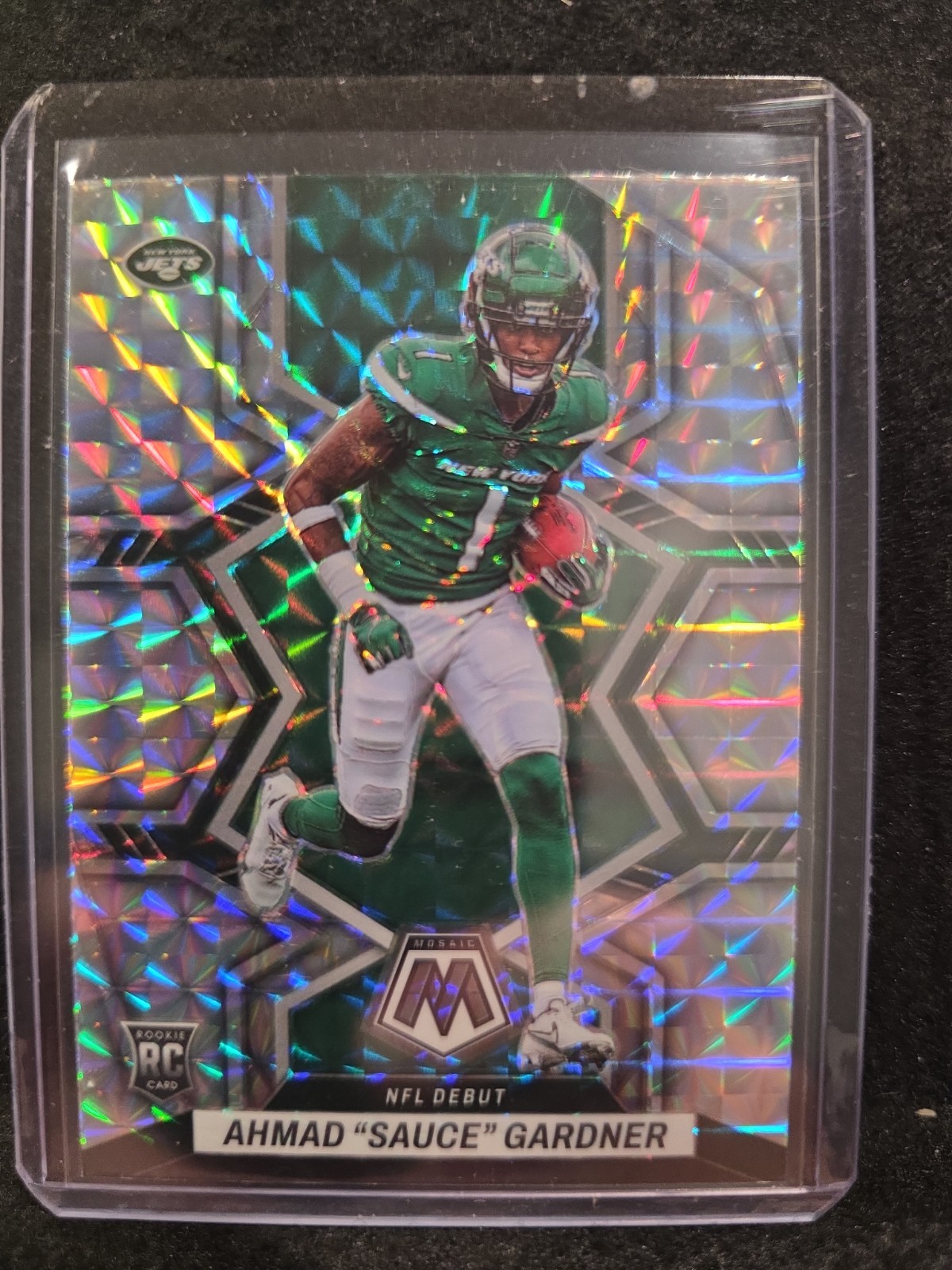 Ahmad Sauce Gardner RC Prizm Hyper 2022 Panini Mosaic NFL Debut Silver #289 Foil