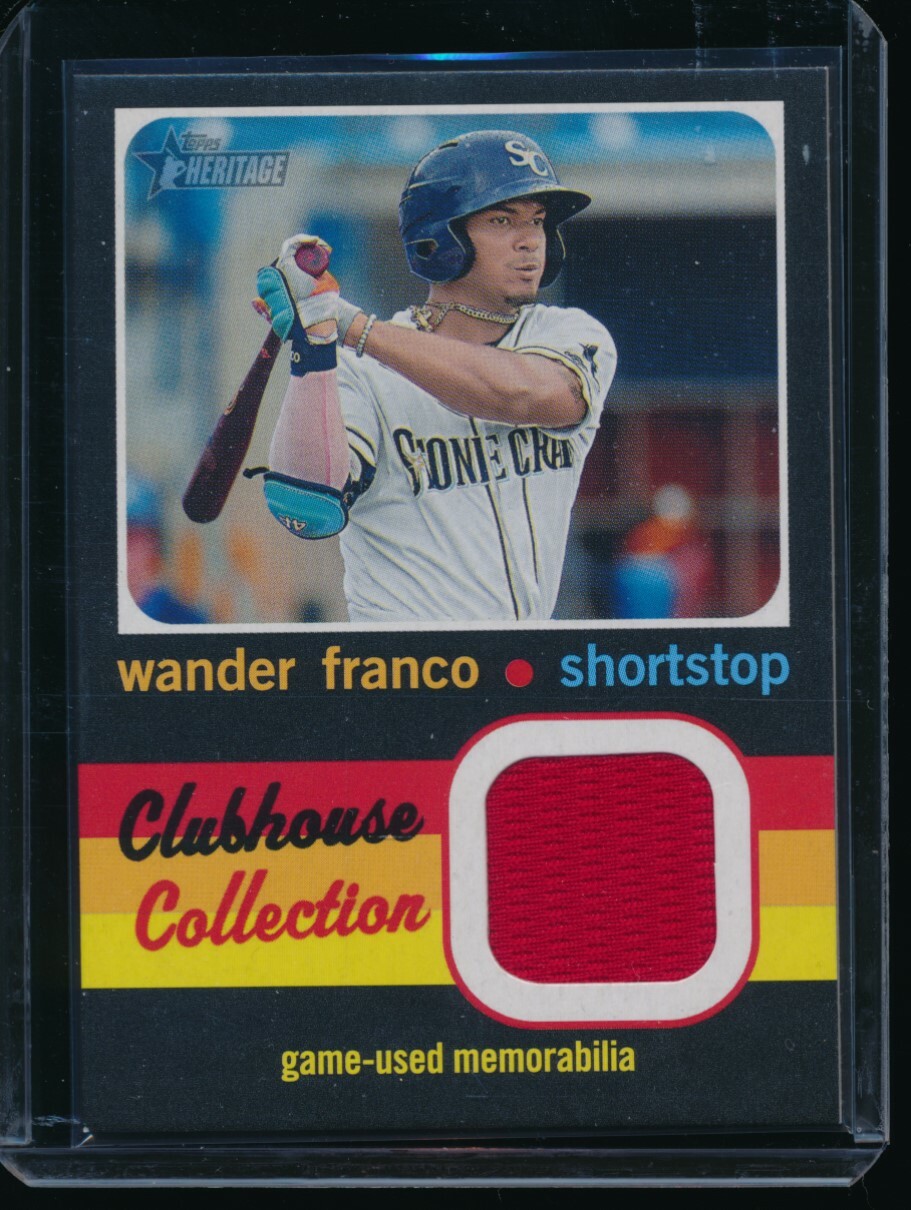 WANDER FRANCO 2020 Topps Heritage GAME USED RED PATCH / RELIC Rookie Card RC