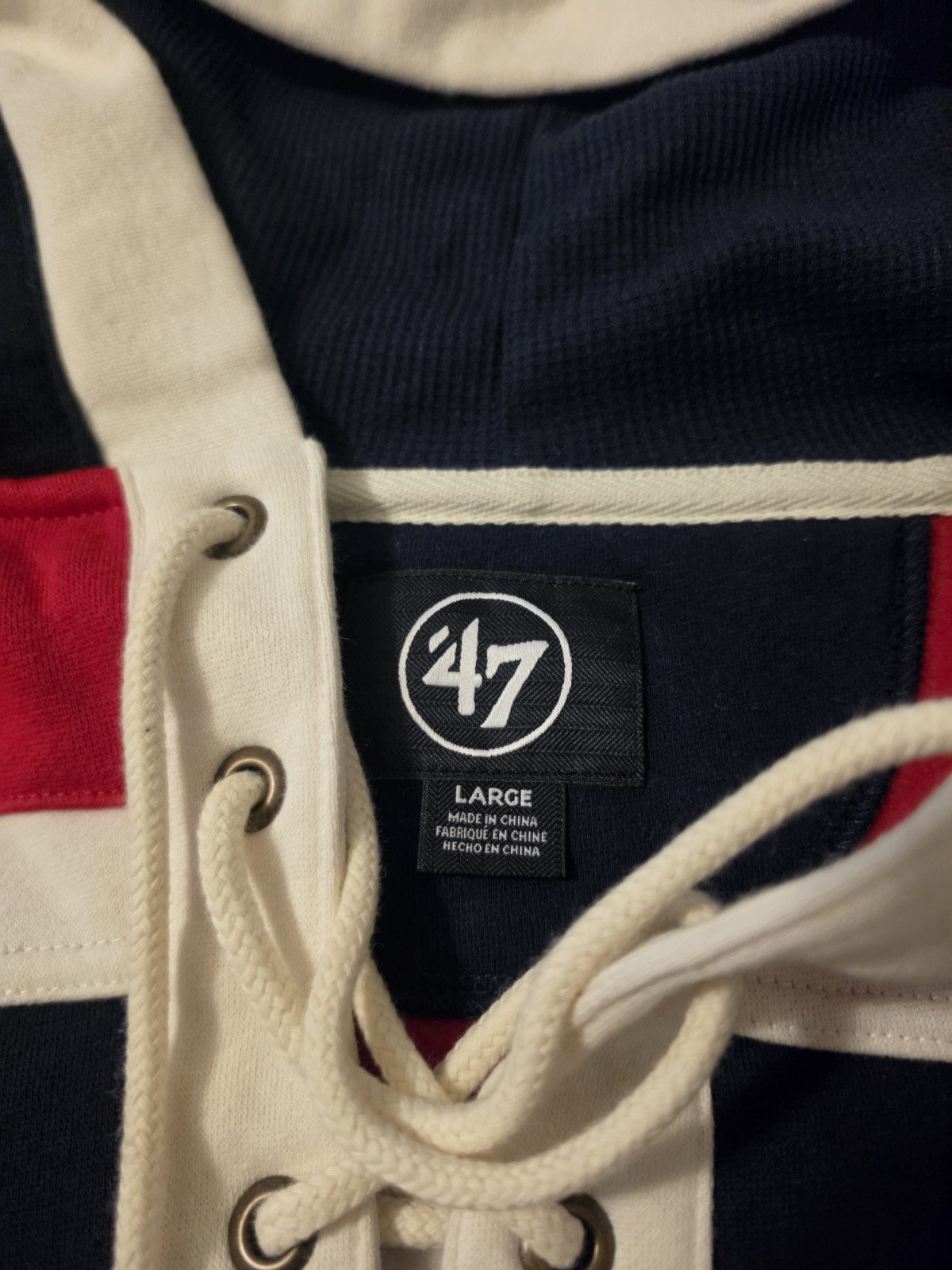 ’47 Brand NBA Washington Wizards Superior Lacer Hoodie Navy Size Large Oversized
