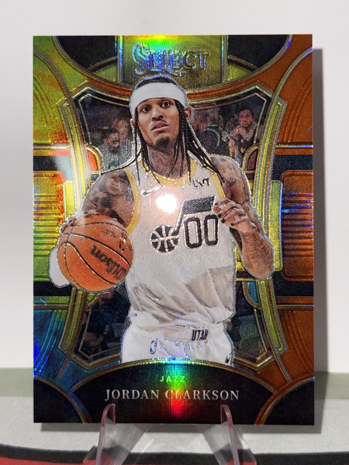2023-24 Panini Select – Mezzanine Level Jordan Clarkson #368 Tie-Dye Prizm 13/25