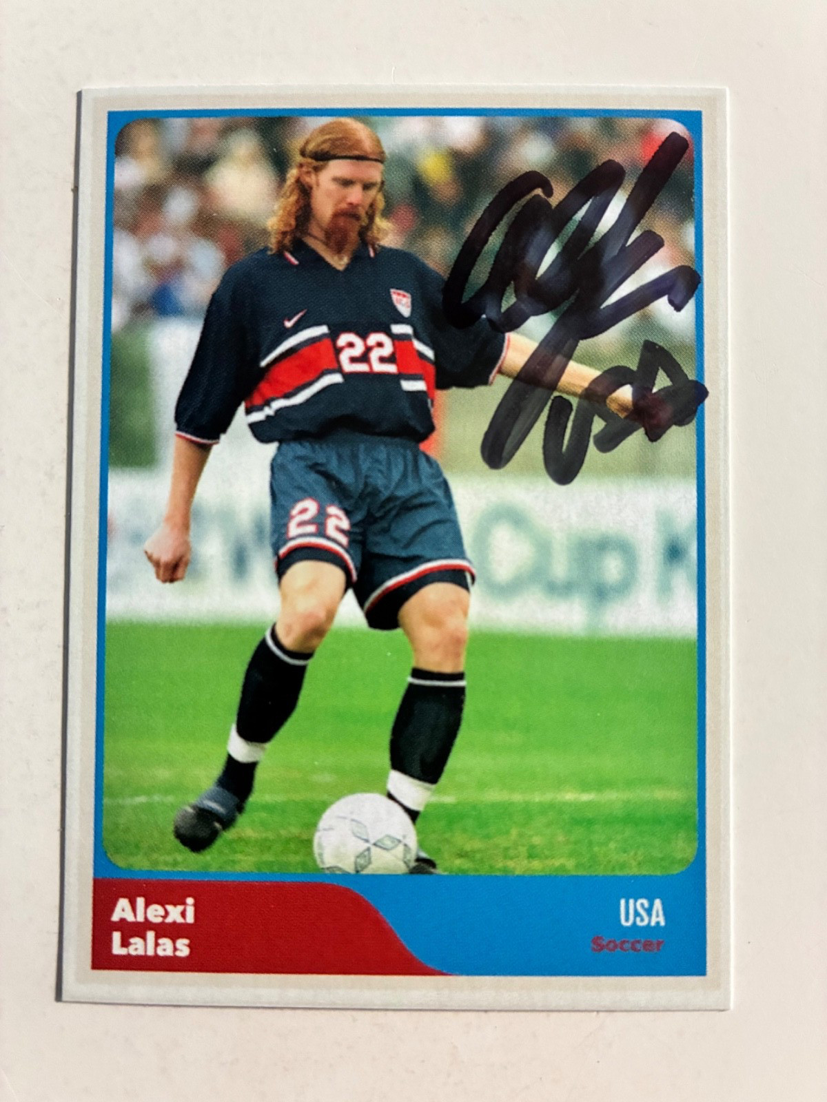 ALEXI LALAS autograph UNITED STATES SOCCER World Cup US custom card signed