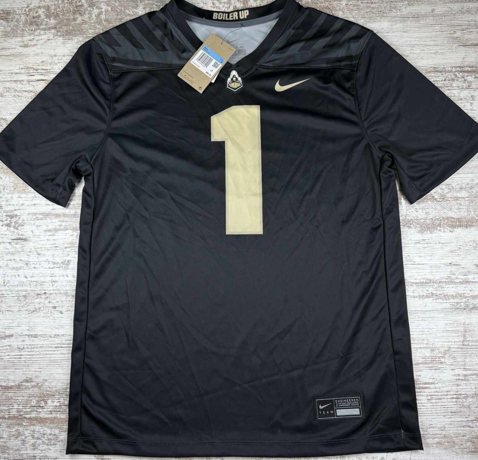 Nike Purdue Boilermakers Dri-Fit Football Jersey #1 Men’s Medium NWT $80