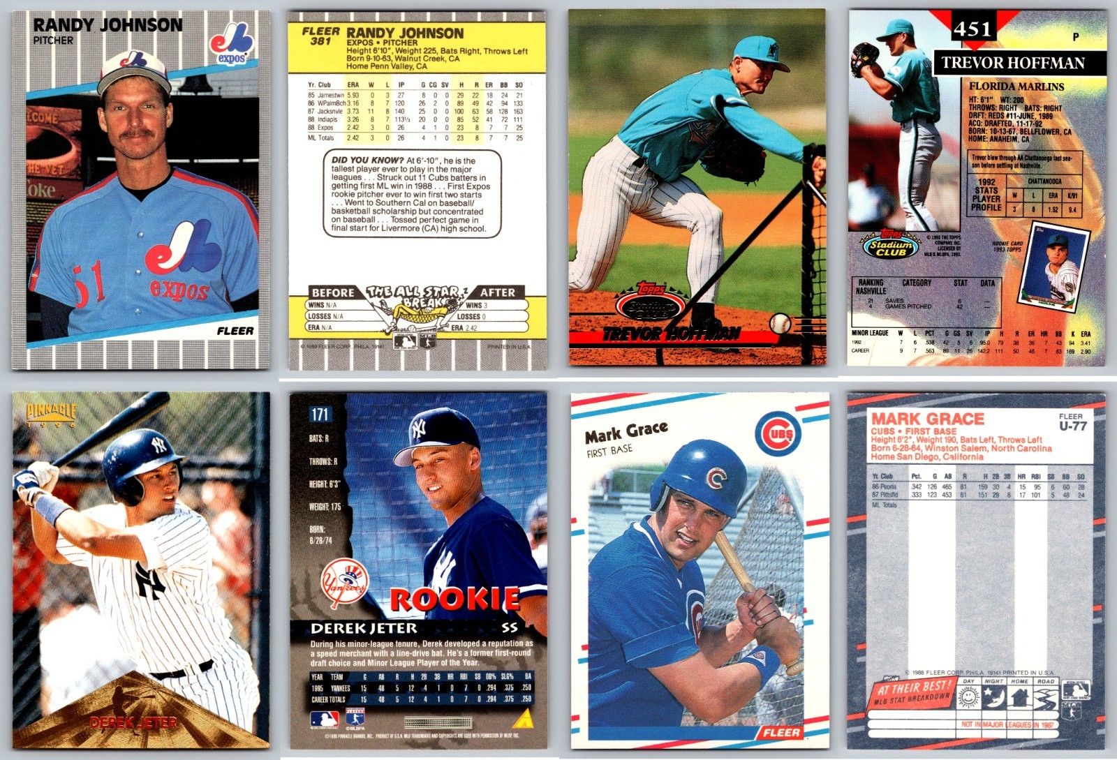 Rookie Card Lot of Stars & Hall of Famers – Derek Jeter HOF