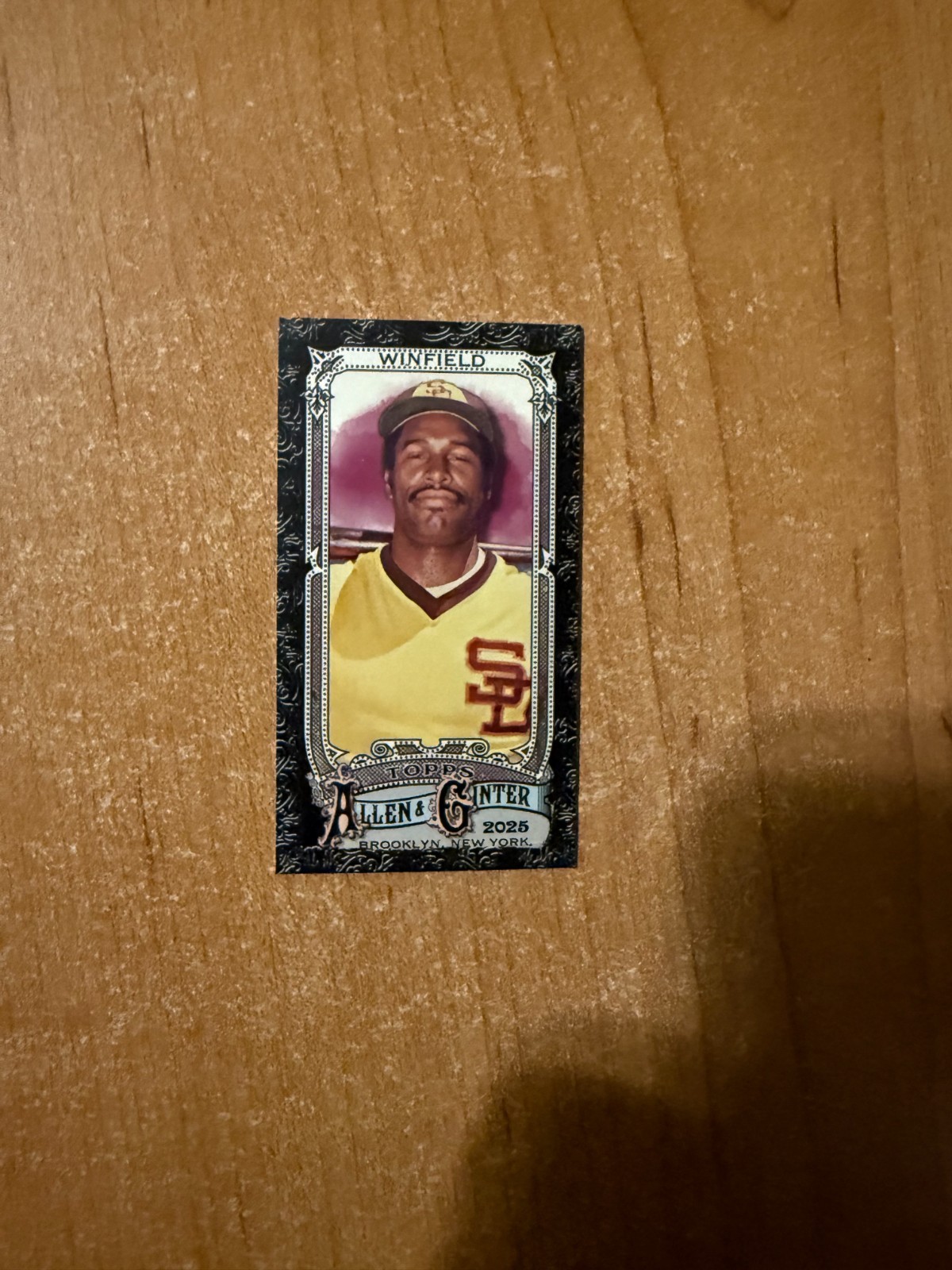 2025 Topps Allen & Ginter – Dave Winfield – #151 Black Border Mini Parallel