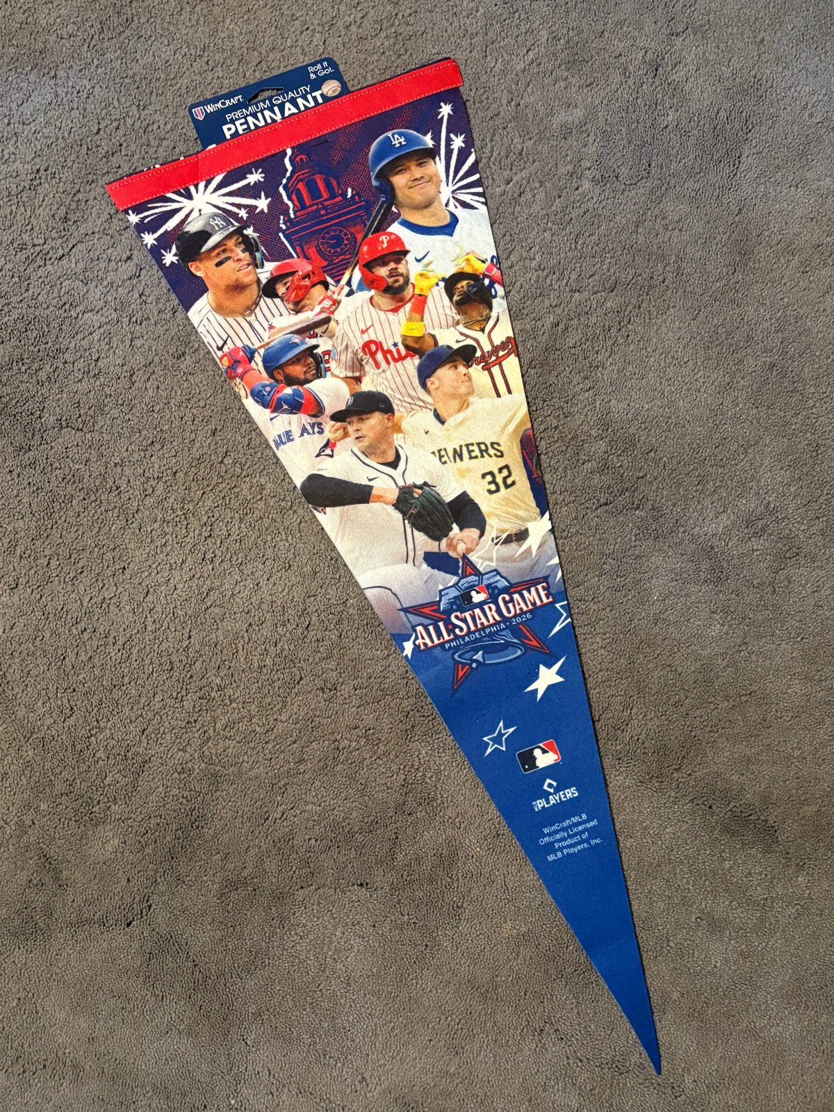 2026 Phillies MLB Baseball All-Star Game Players Pennant.–CB Park Exclusive