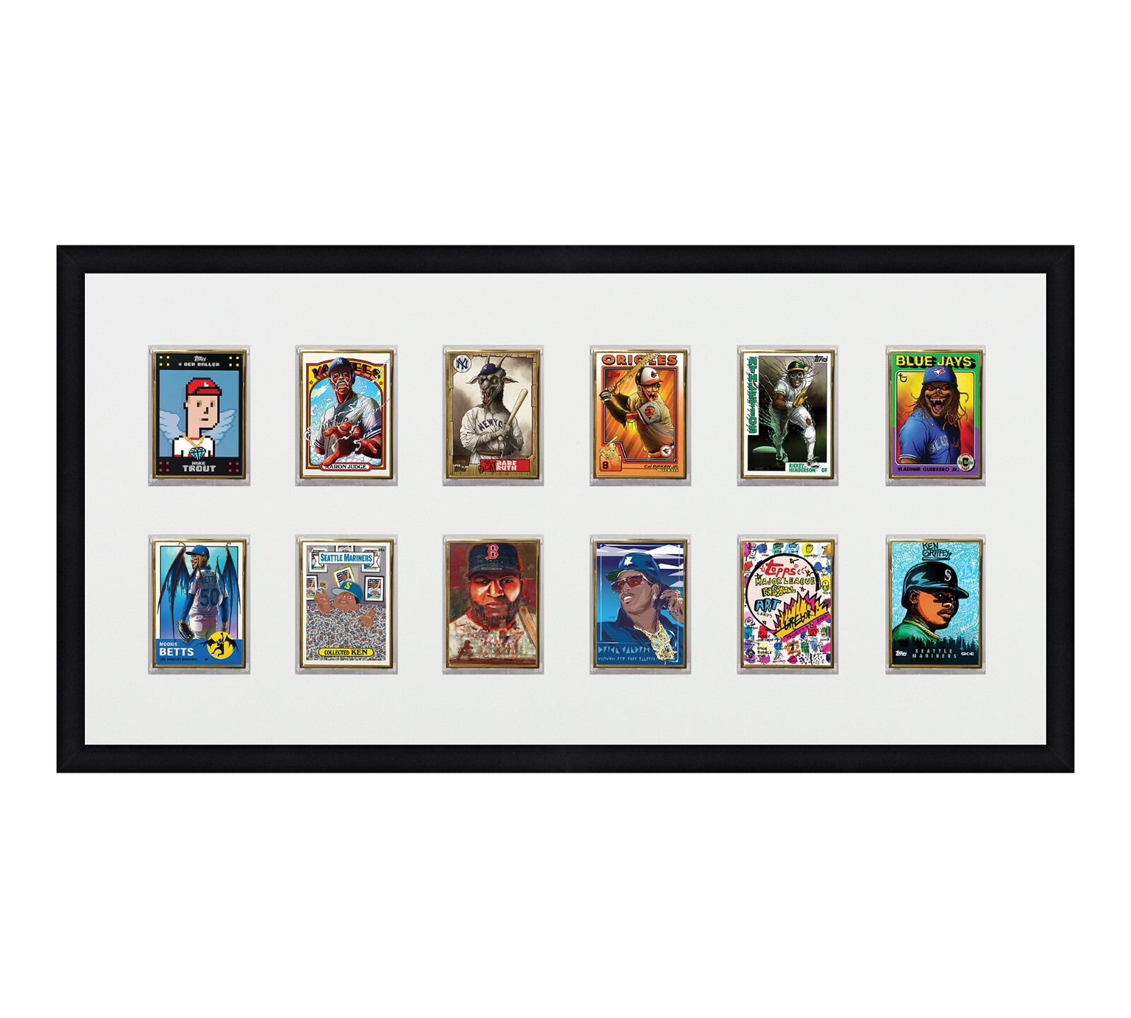 Card Frame For Magnetic Holders Holds (12) Ultra Pro 1 One Touch/BCW +UV Option
