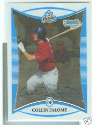 Collin DeLome Atlanta Braves 2008 Bowman Prospects Chrome Card