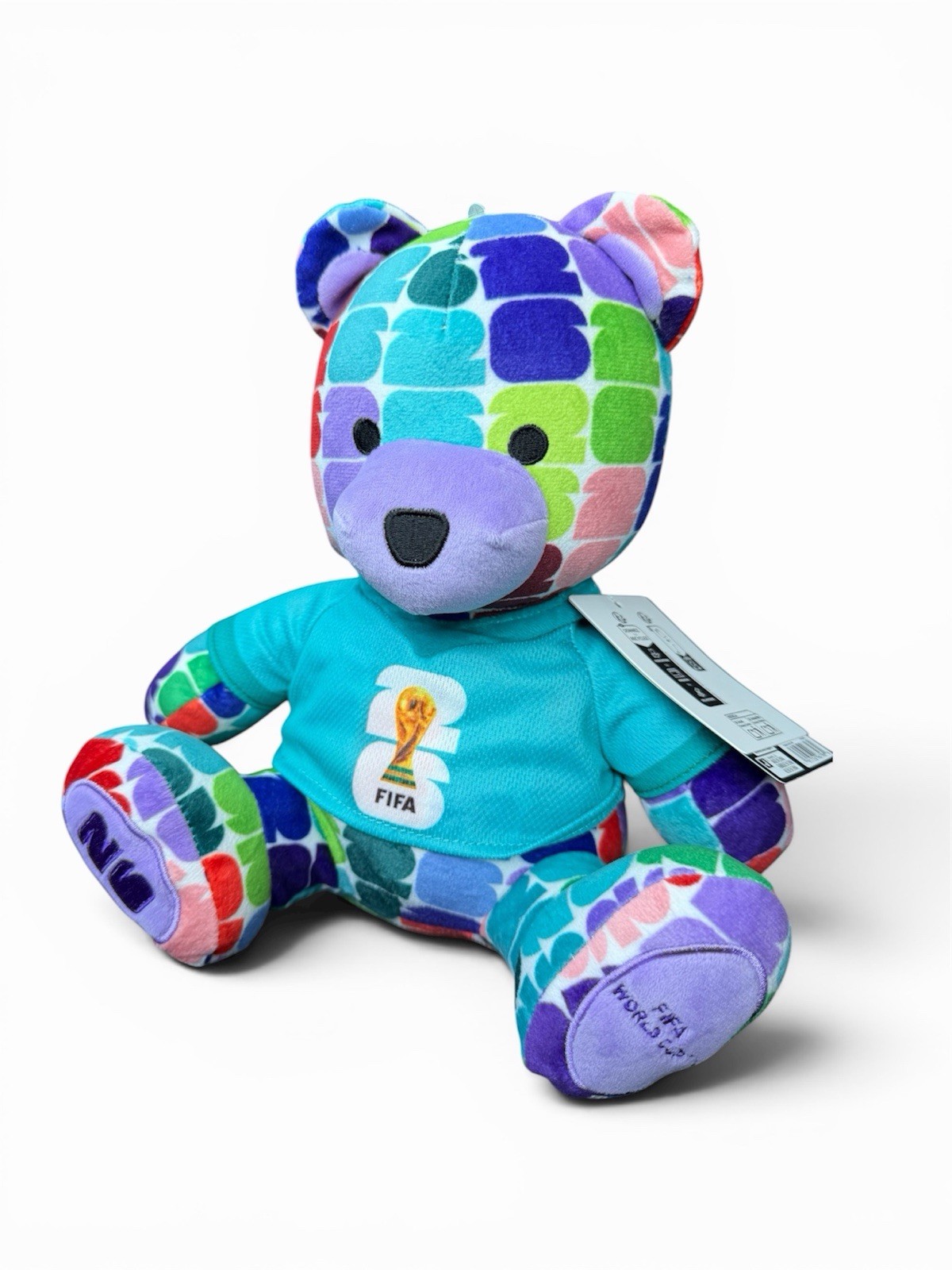 2026 FIFA World Cup Official Logo Bear Plush 10” Multicolor Jazwares NEW