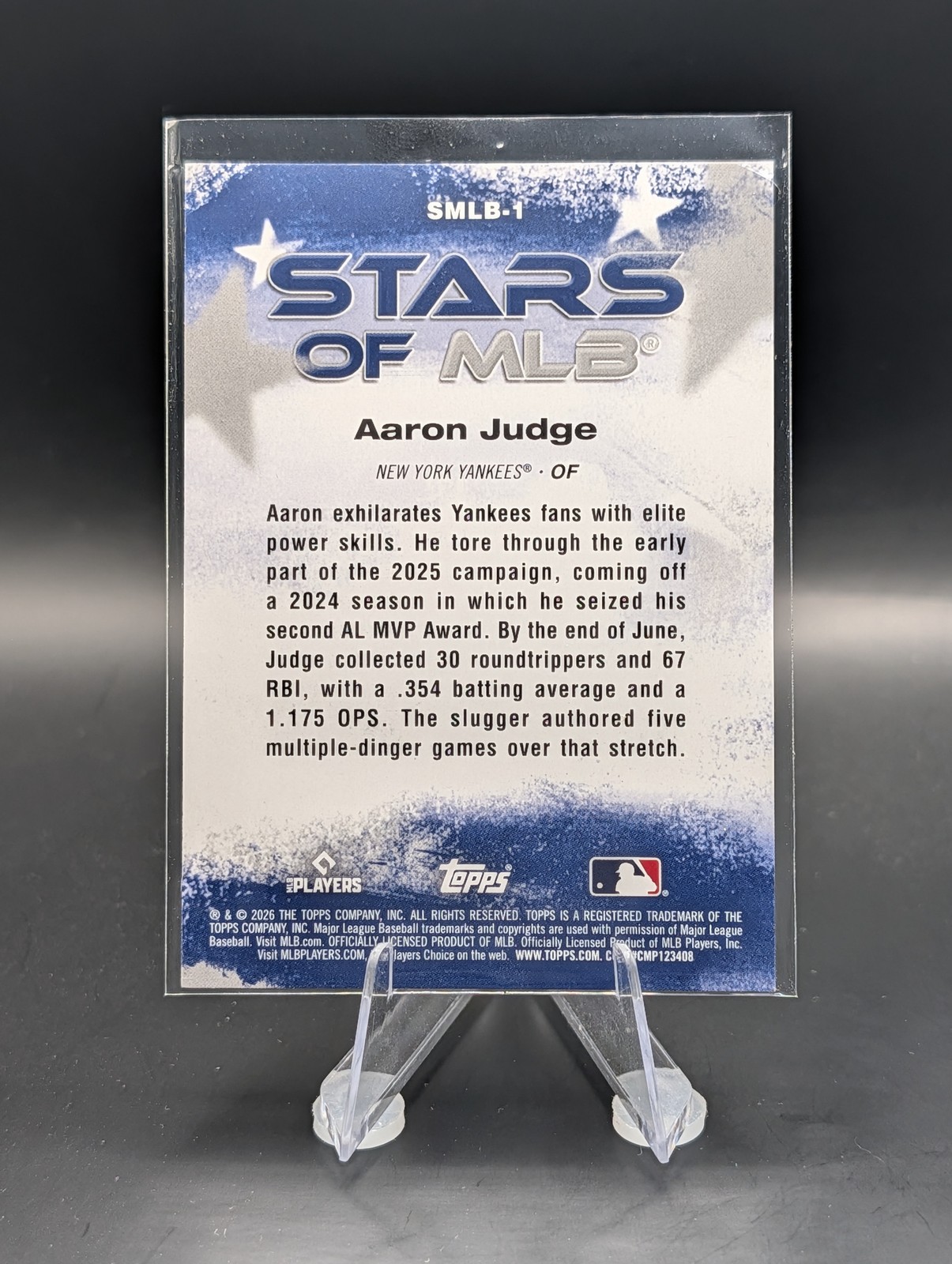 2026 Topps #SMLB-1 Aaron Judge Stars of MLB /99