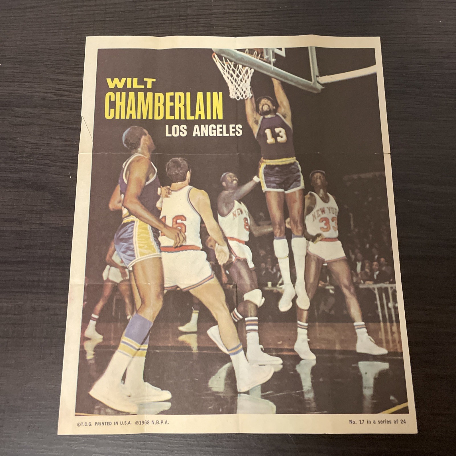 1970-71 Topps Basketball Posters #17 Wilt Chamberlain