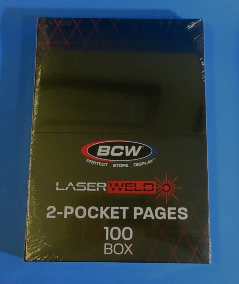 100 BCW PRO 2-POCKET ALBUM PAGES FOR COVERS, PHOTOS, POSTCARDS, ARCHIVAL SAFE