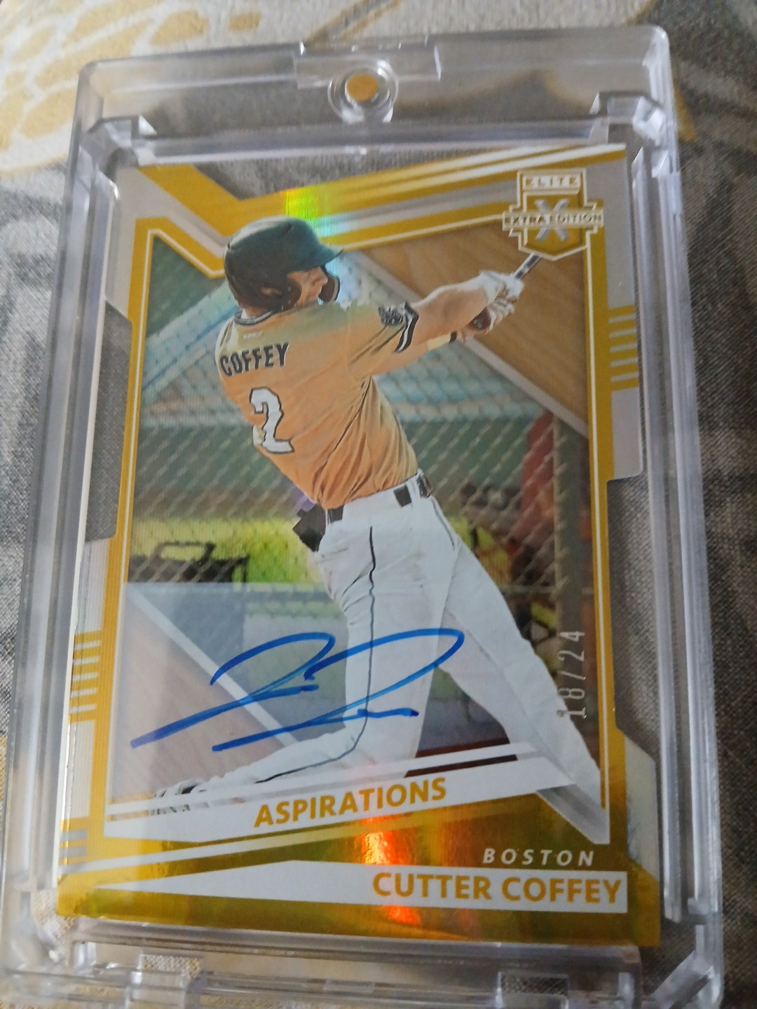 2022 Panini Elite Extra Edition CUTTER COFFEY GOLD Status AUTO Autograph 18/24
