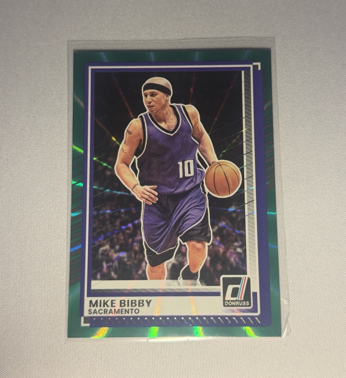 Panini Donruss 2025-26 Mike Bibby Sacramento Kings Green Holo Laser #185