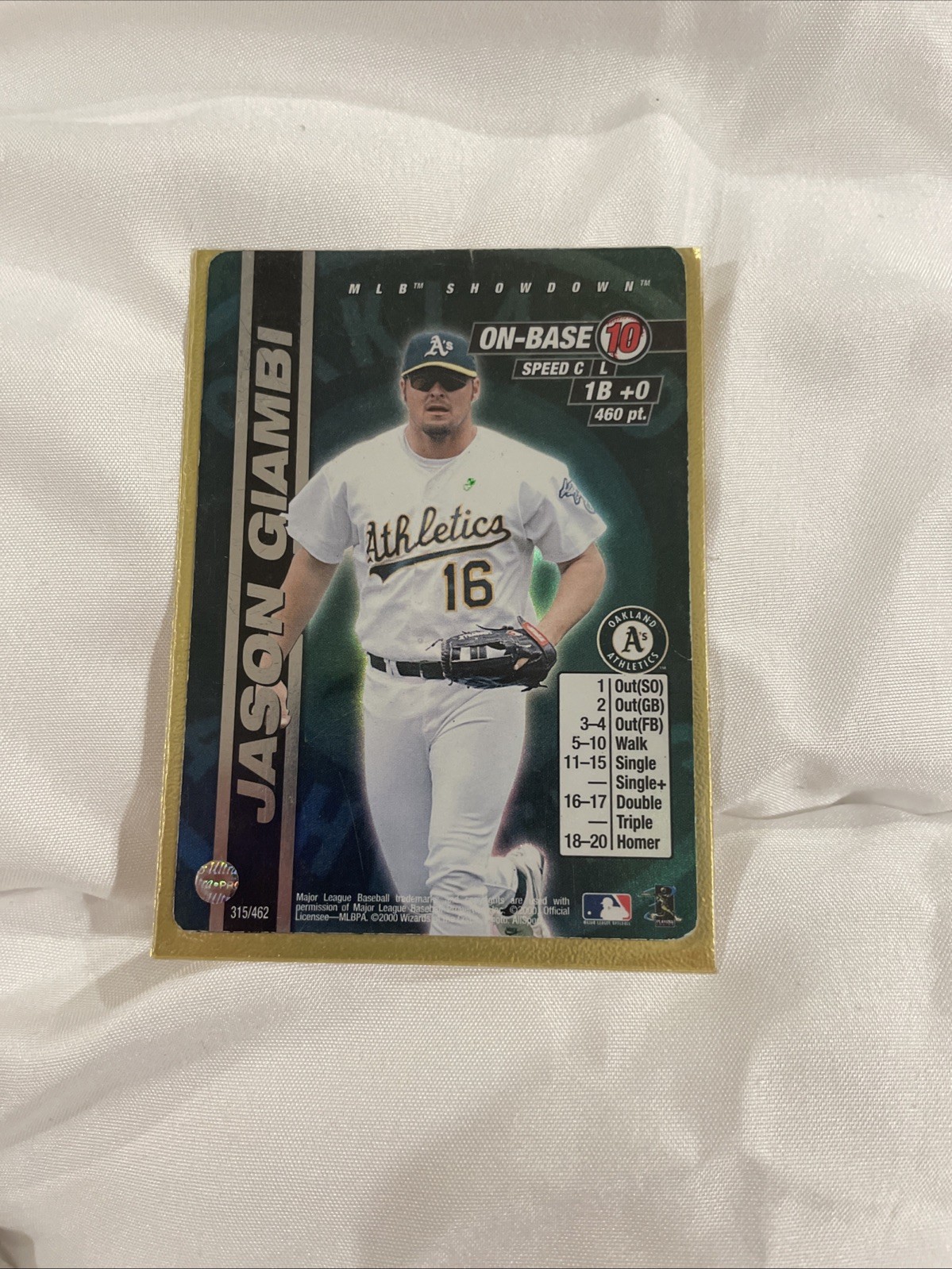2000 MLB Showdown 1st Edition Foil Jason Giambi #315 Oakland Athletics