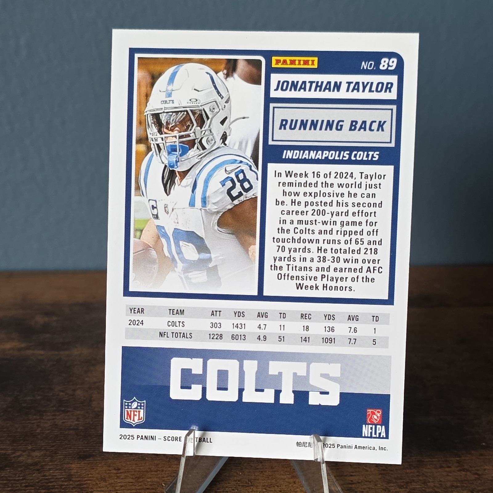2025 Score A Treat Jonathan Taylor Black Trick Or Treat /99 Indianapolis Colts!