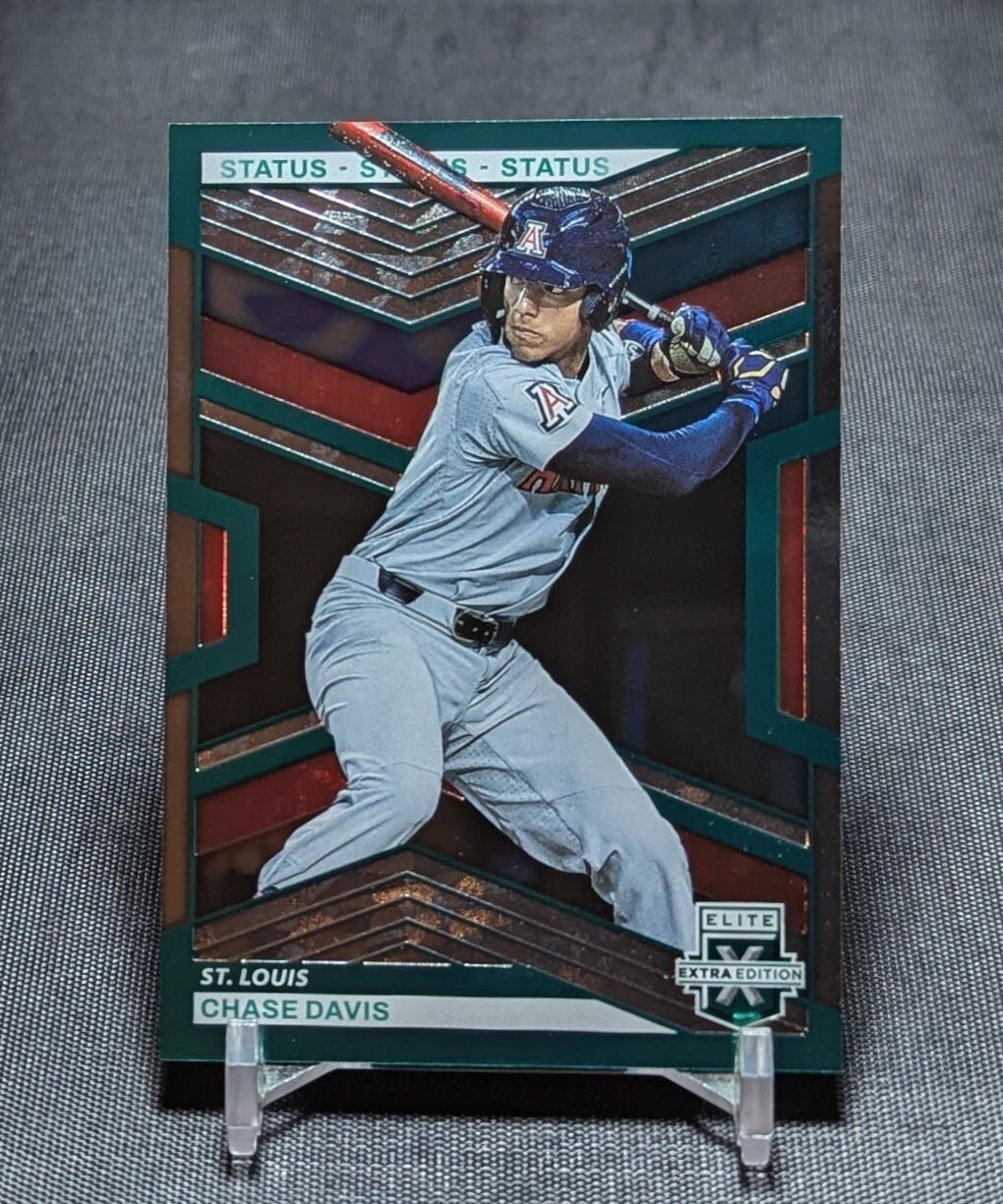 Chase Davis Status Green /499 Rookie 2023 Elite Extra Edition Card #63 Cardinals