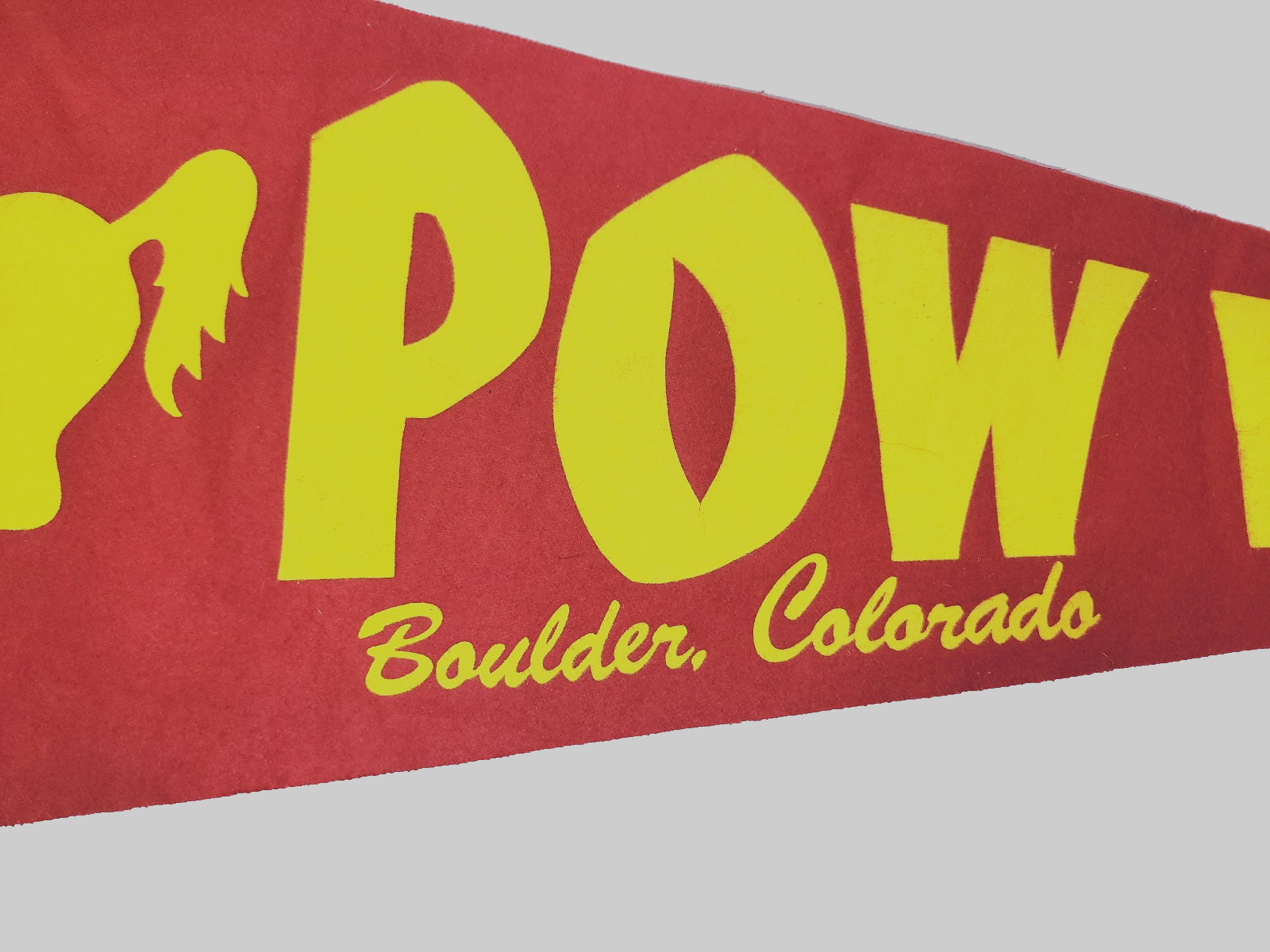 1950’s 60’s Boulder Colorado CO Pow Wow Days Banner Flag Pennant 26″ x 9″