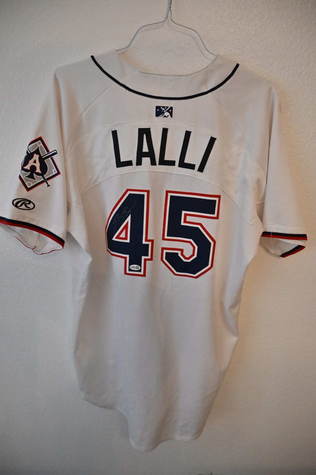 Blake Lalli Auth Team Issue Reno Aces MiLB autographed/signed Jersey~JSA