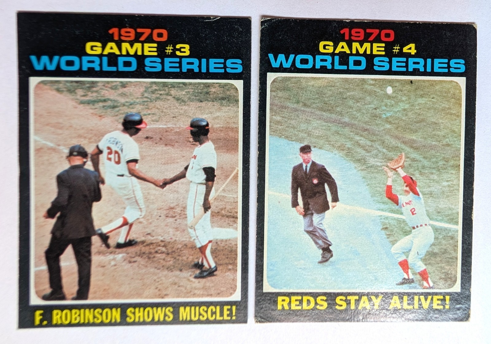 1971 Topps- 1970 WS Game 3 #329 & Game 4- #330- VG