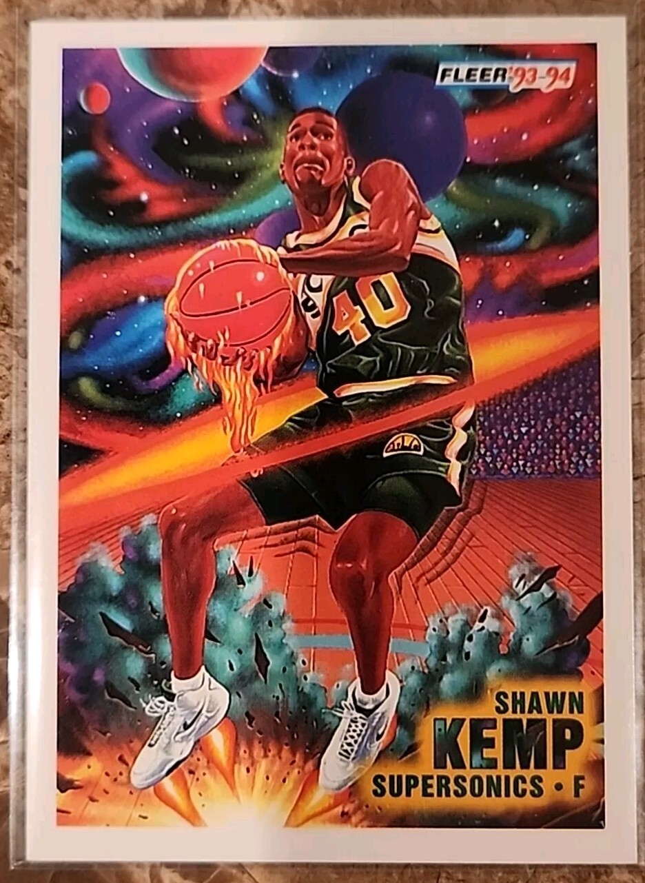 1993-94 Fleer #233 Shawn Kemp Sonic Youth Seattle Supersonics