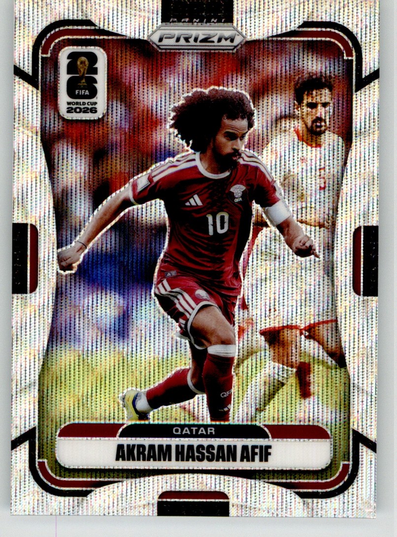 Akram Hassan Afif 2026 Panini Prizm FIFA World Cup Wave 373 Qatar