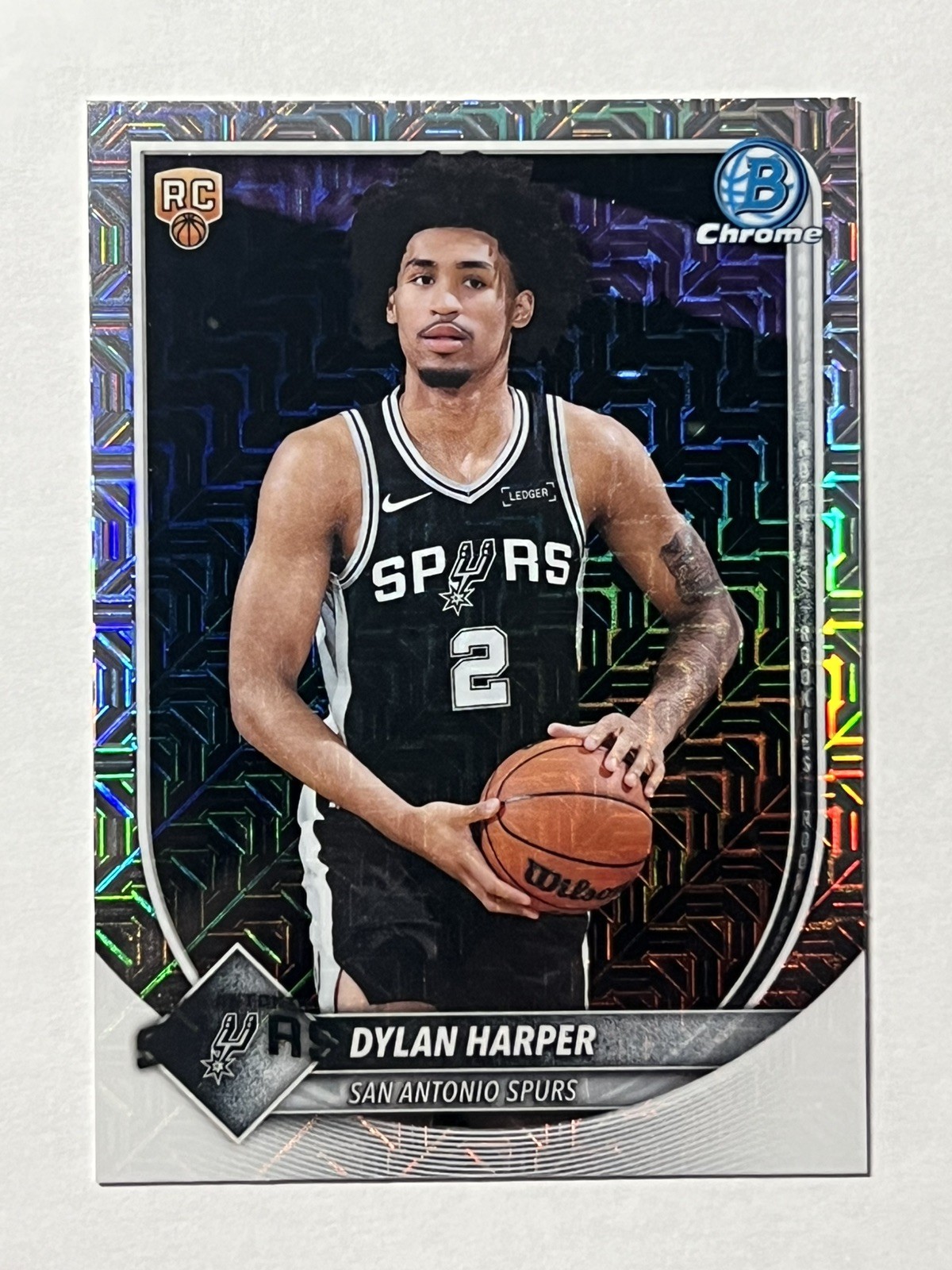 #BCV-2 Dylan Harper 2025 Bowman Spurs Chrome Mojo Refractor RC