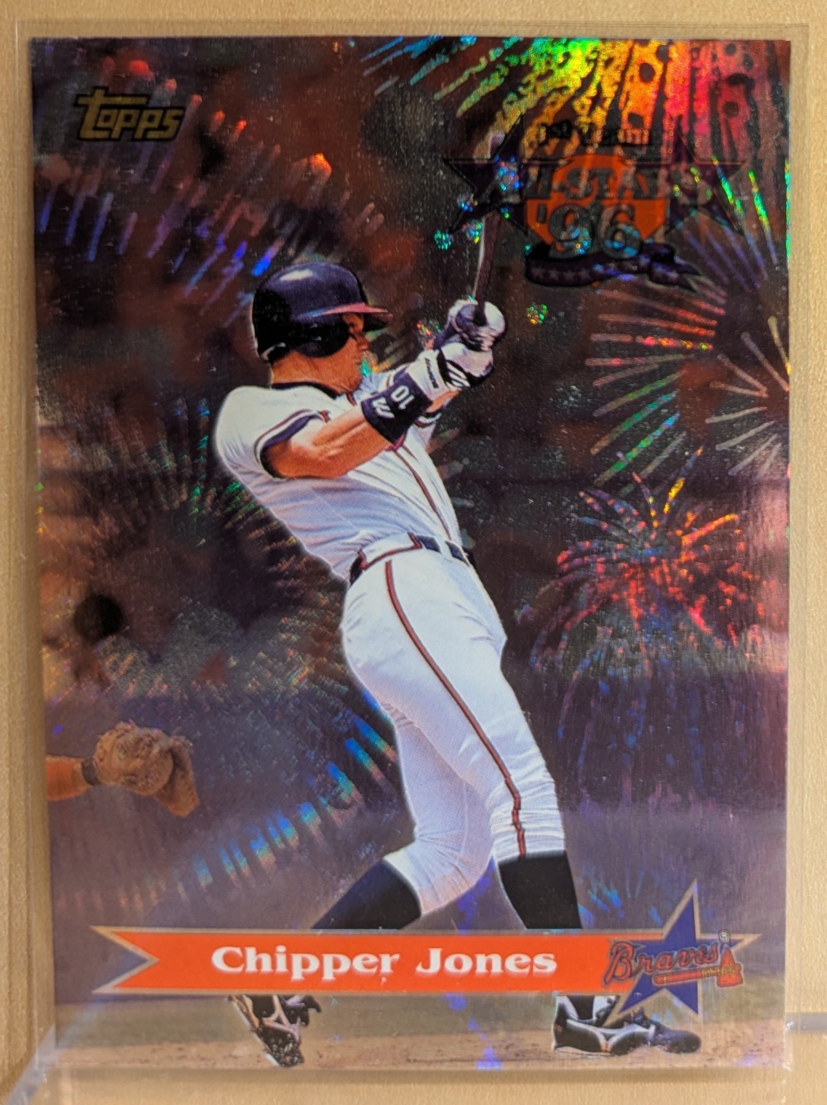 1997 Topps ALL STARS #8 Chipper Jones Braves Refractor HOF RARE HOLOFOIL INSERT