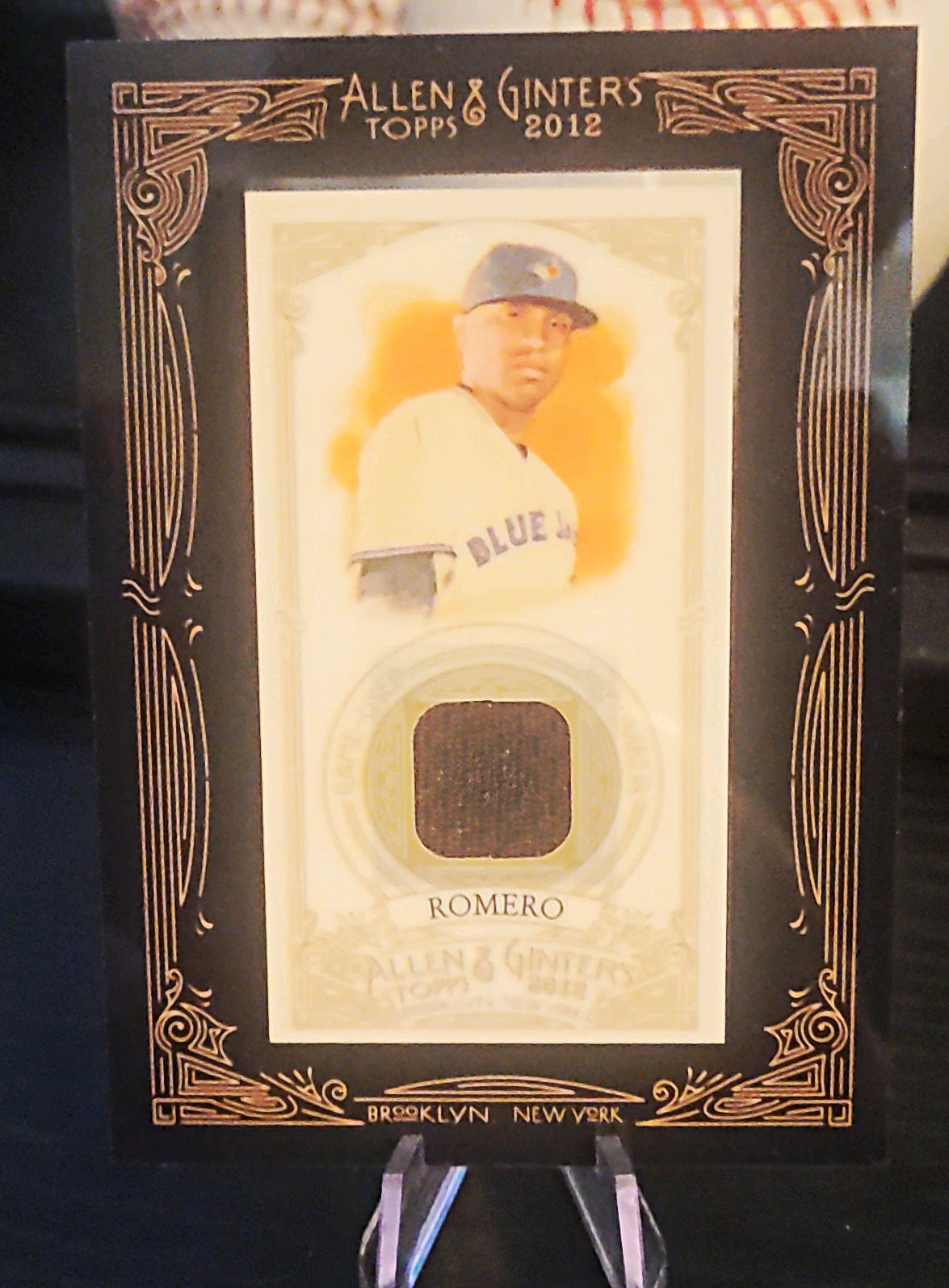 Topps 2012 Allen & Ginter’s Ricky Romero Framed Mini Relic #AGR-RR Jays