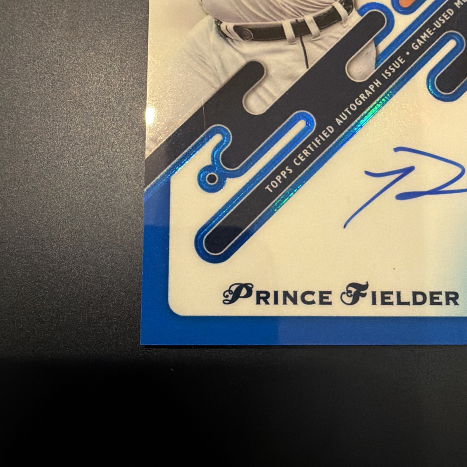 2025 Topps Pristine – Prince Fielder #PPAR-PF Blue Refractor /75 (AU, MEM)