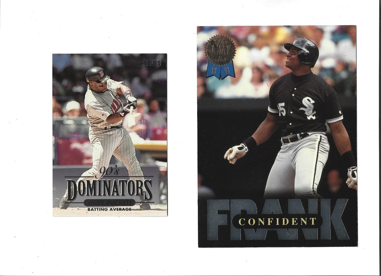 1993 Donruss Dominators / AL MVP Thomas / Bonds – Jumbo 3 1/2 by 5 inches