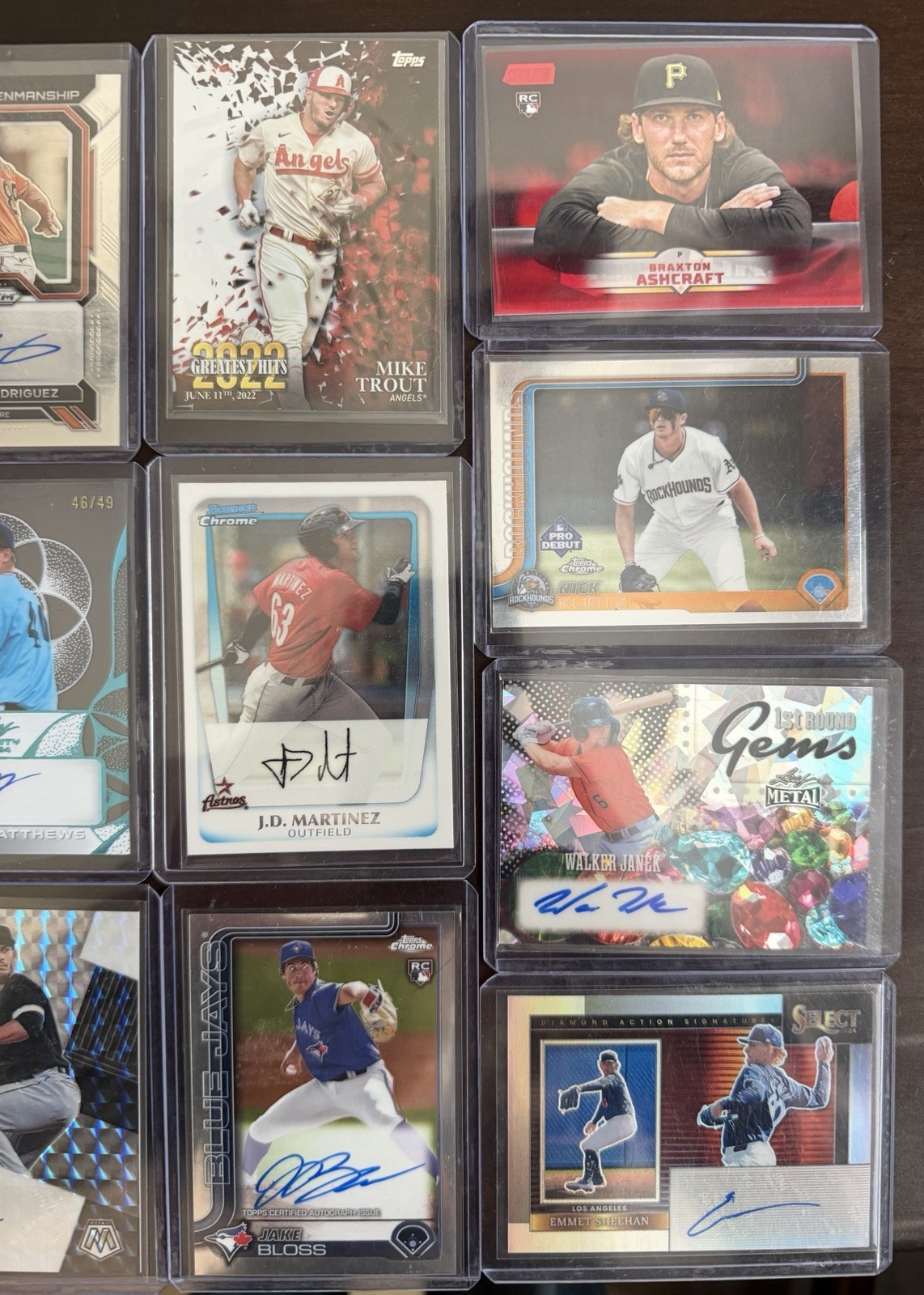16 Card MLB AUTO Lot! Nick Kurtz, Mike Trout, Dylan Cease, Numbered 1/3 10/25