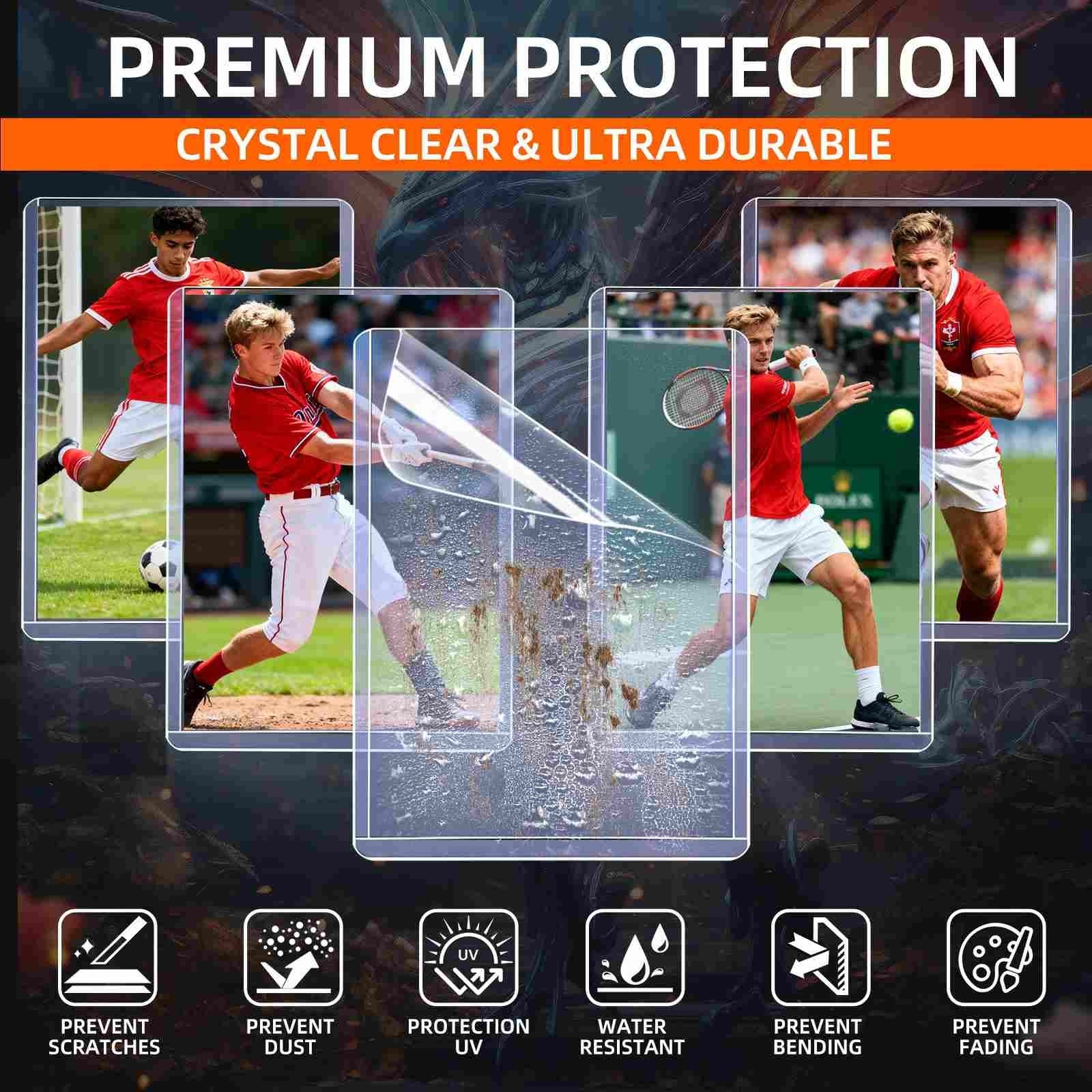 100/200/500/1000CT 3×4 Film Coated Toploaders & Sleeves For 35pt Trading Cards