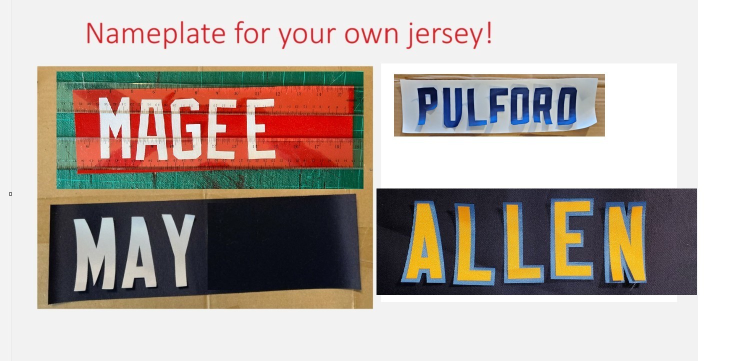 New England (Any team) UNSEWN Nameplate Namebar for Football Jersey READ DESC