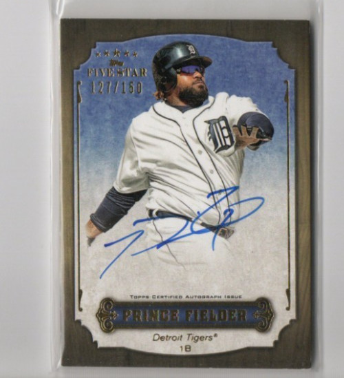 /150 2012 Topps Five Star – Active Player Autographs Prince Fielder #FSA-PF (AU)