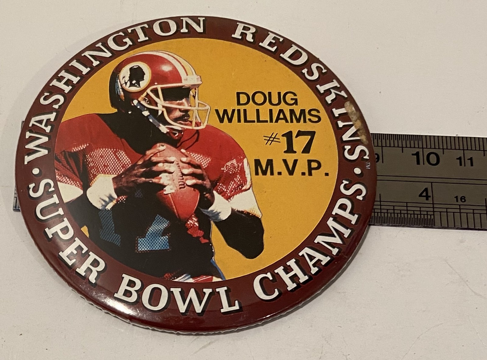 Washington Redskins Super Bowl and Doug Williams MVP Pin Lot of 4 – 3 1/2 in