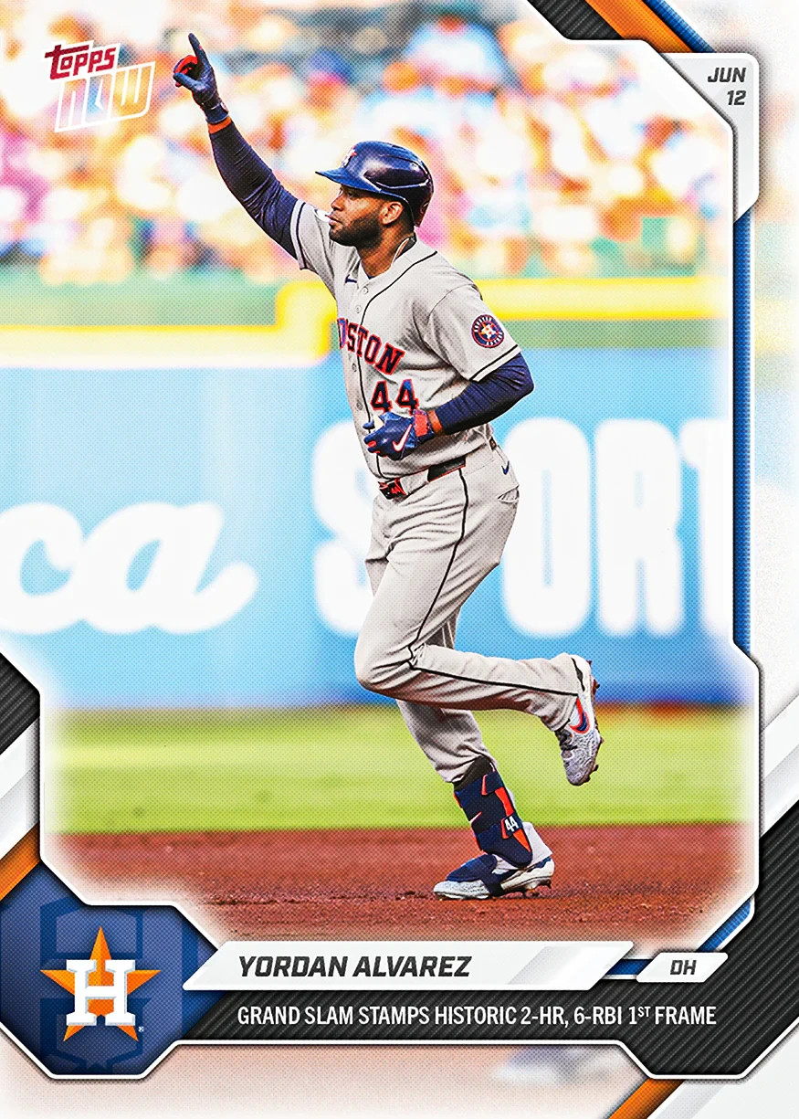Yordan Alvarez – 2026 MLB Topps NOW® – Card 322 – HOUSTON ASTROS