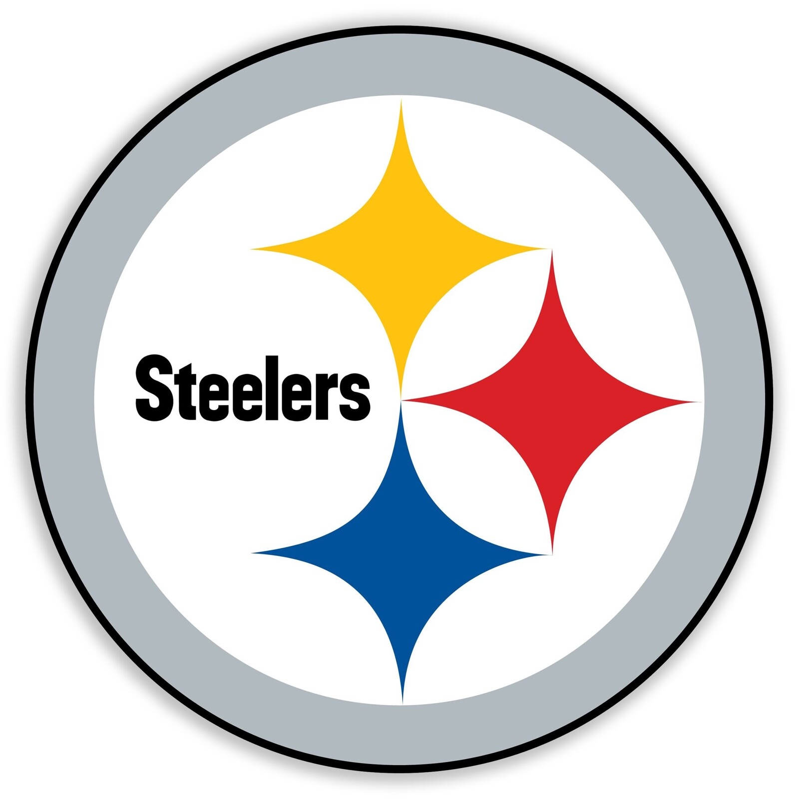 Pittsburgh Steelers Sticker Football Color Silver Sports Decal Logo Car Truck