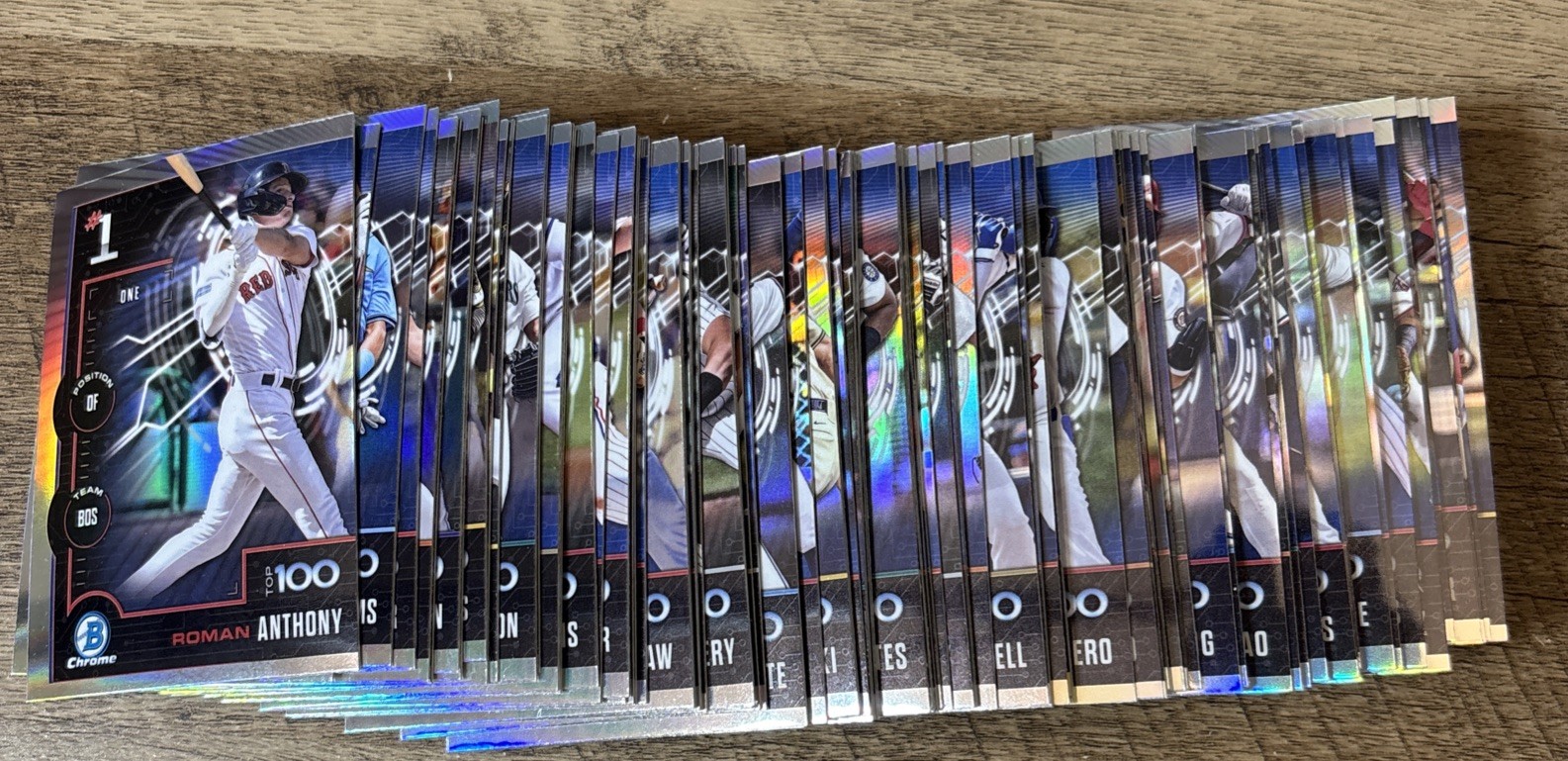 2025 Bowman Scouts’ Top 100 Refractor Complete Set #BTP-1 TO #BTP-100