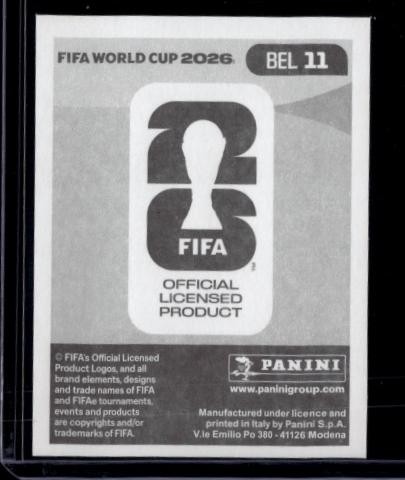 2026 Panini World Cup Sticker Collection Nicolas Raskin Belgium Gold Crumple